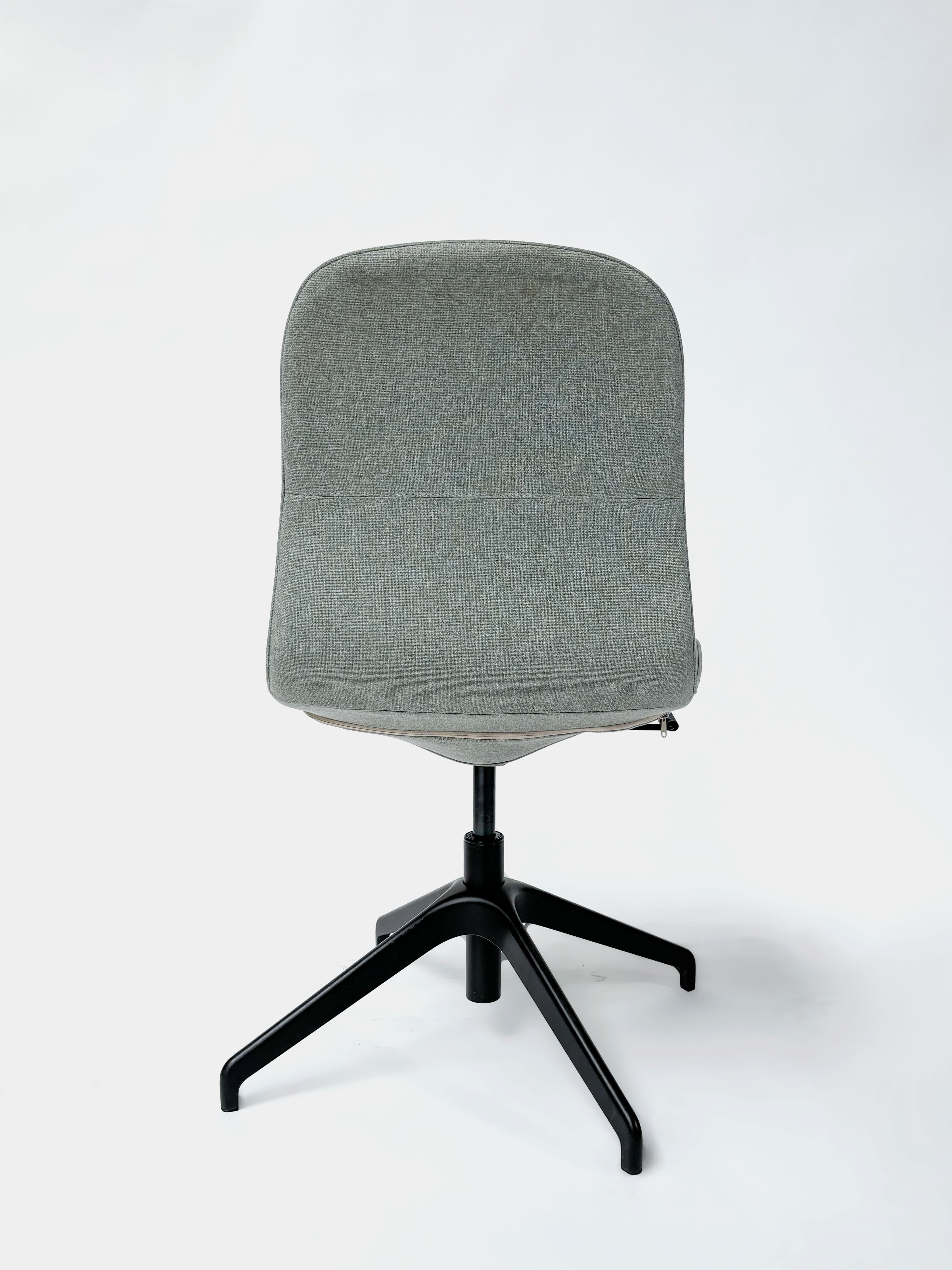 Adjustable Light Grey meeting chair with black legs Medium-5