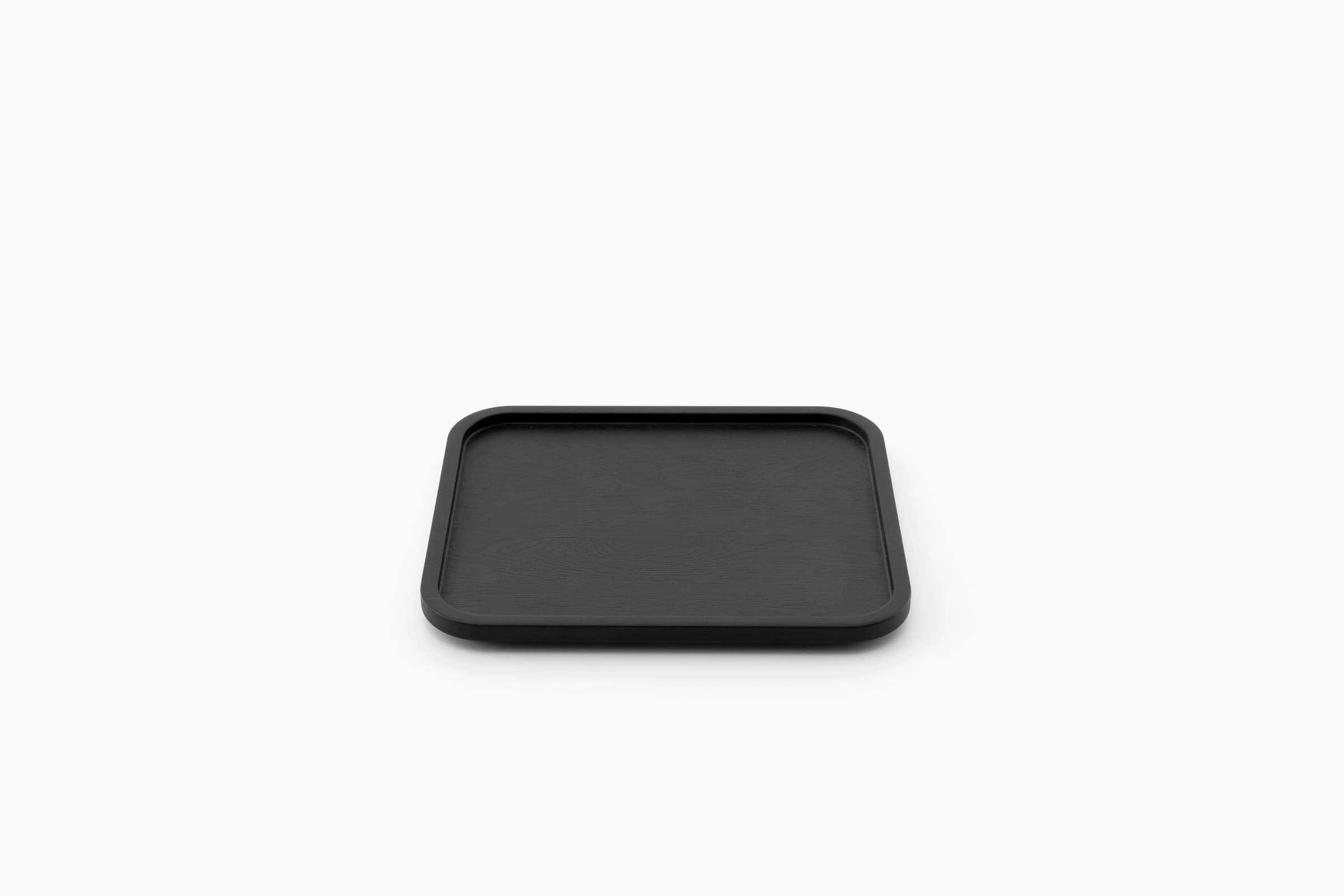 CRUSO Black Oak Wooden Tray - 28cm-2