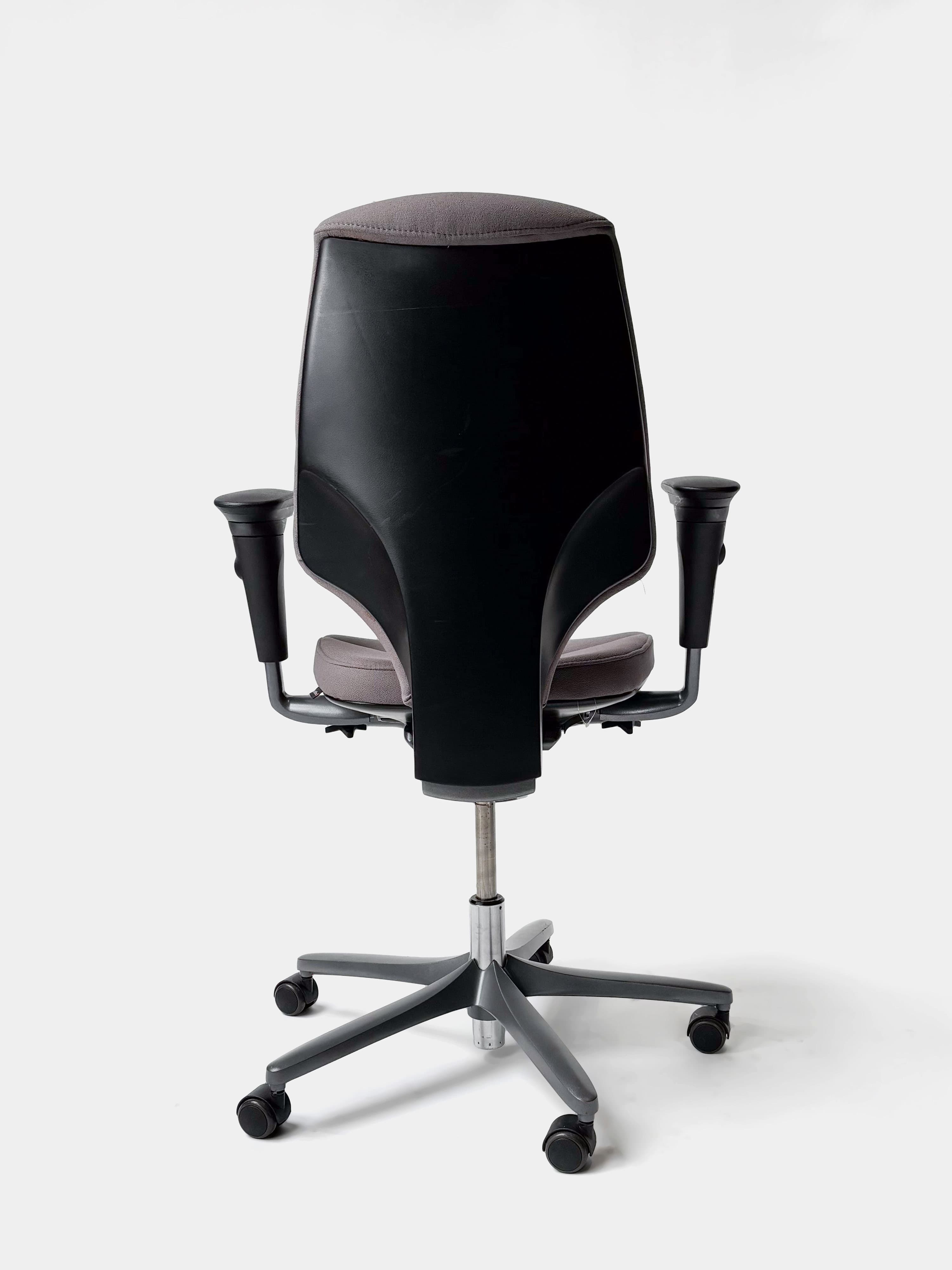 Giroflex Charcoal Grey Fabric Ergonomic Office Chair with Adjustable Armrests and Lumbar Support-5