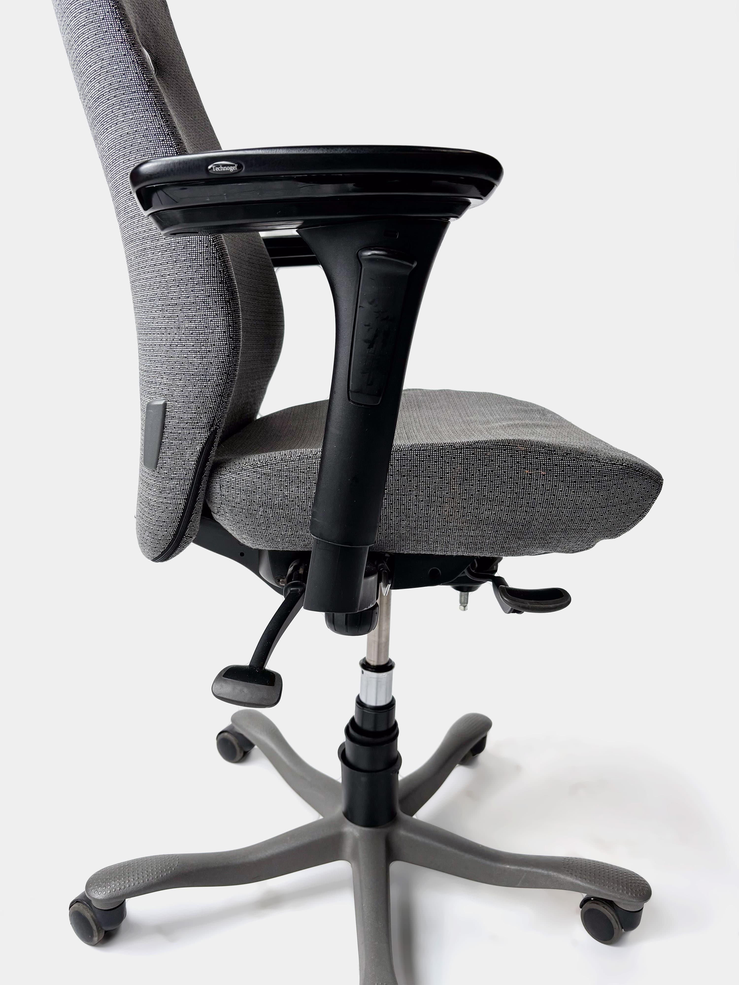 Kinnarps 8000 Charcoal Fabric Ergonomic Office Chair with Lumbar Support and Adjustable Arms-6