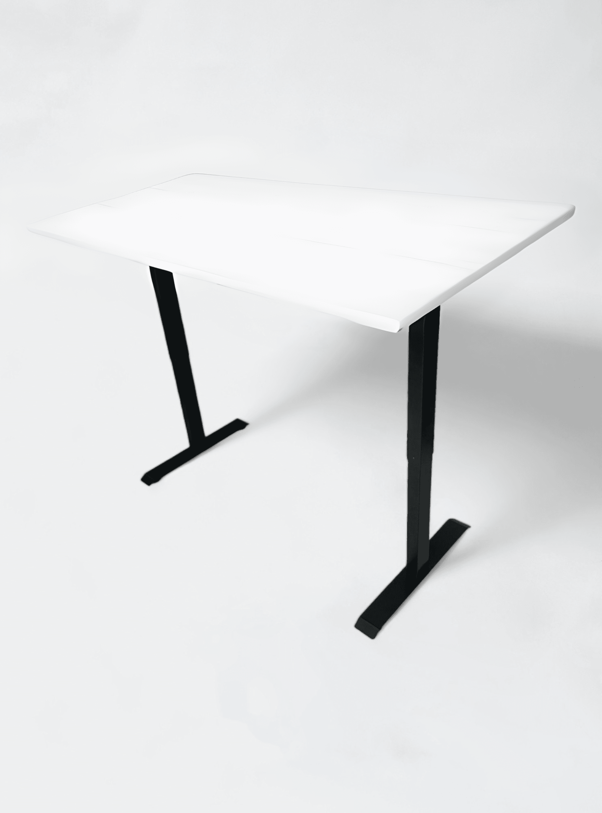160cm White Metal Adjustable Standing Desk with Digital Control Panel-0