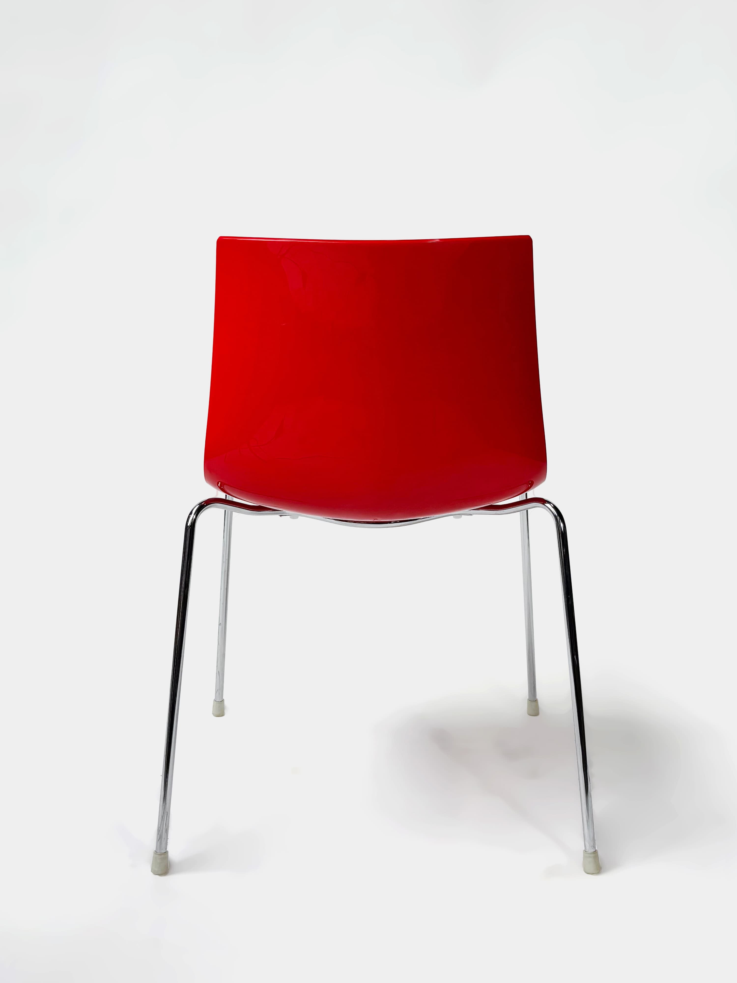 ARPER Red White plastic chair-5