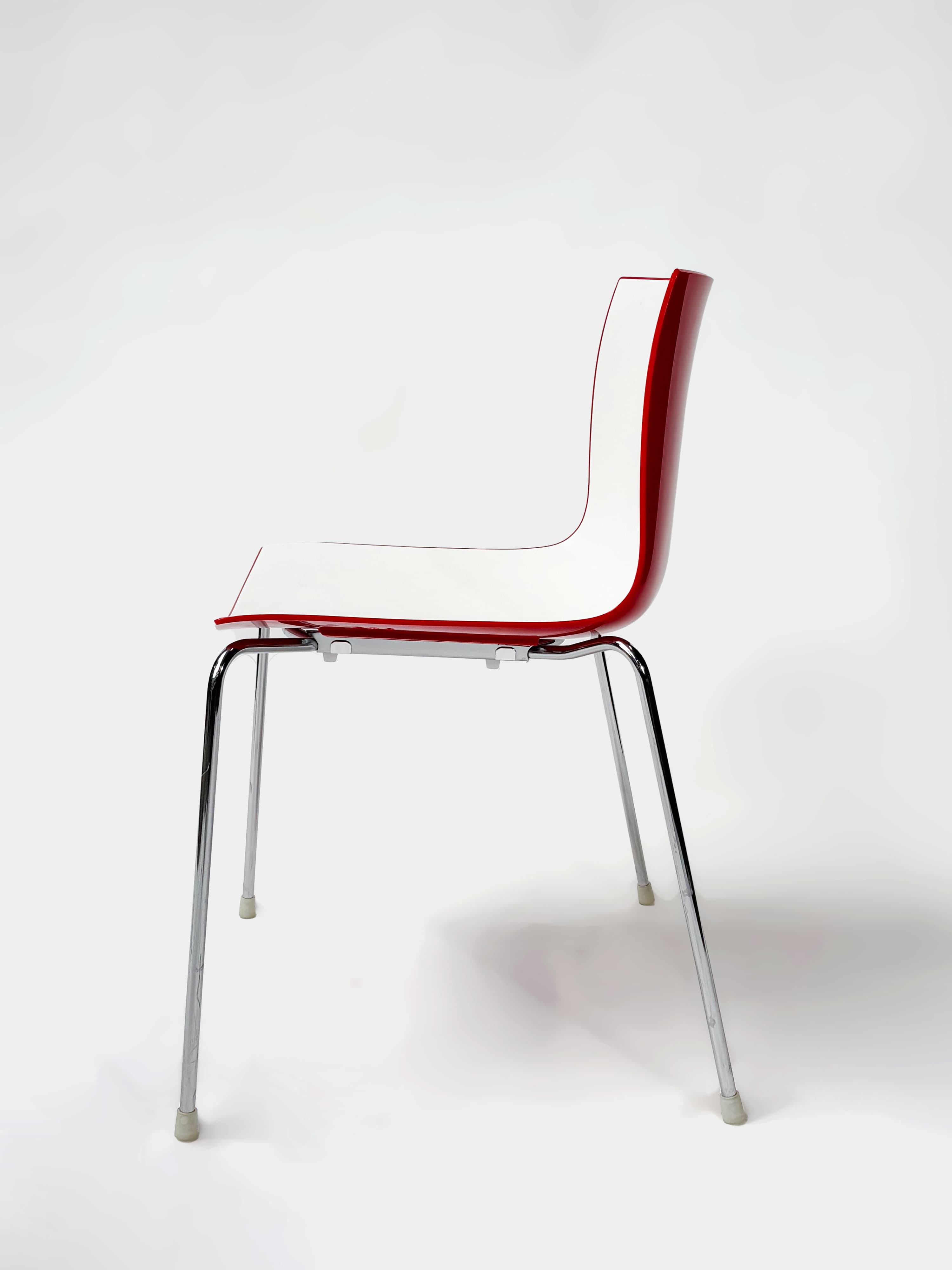 ARPER Red White plastic chair-3