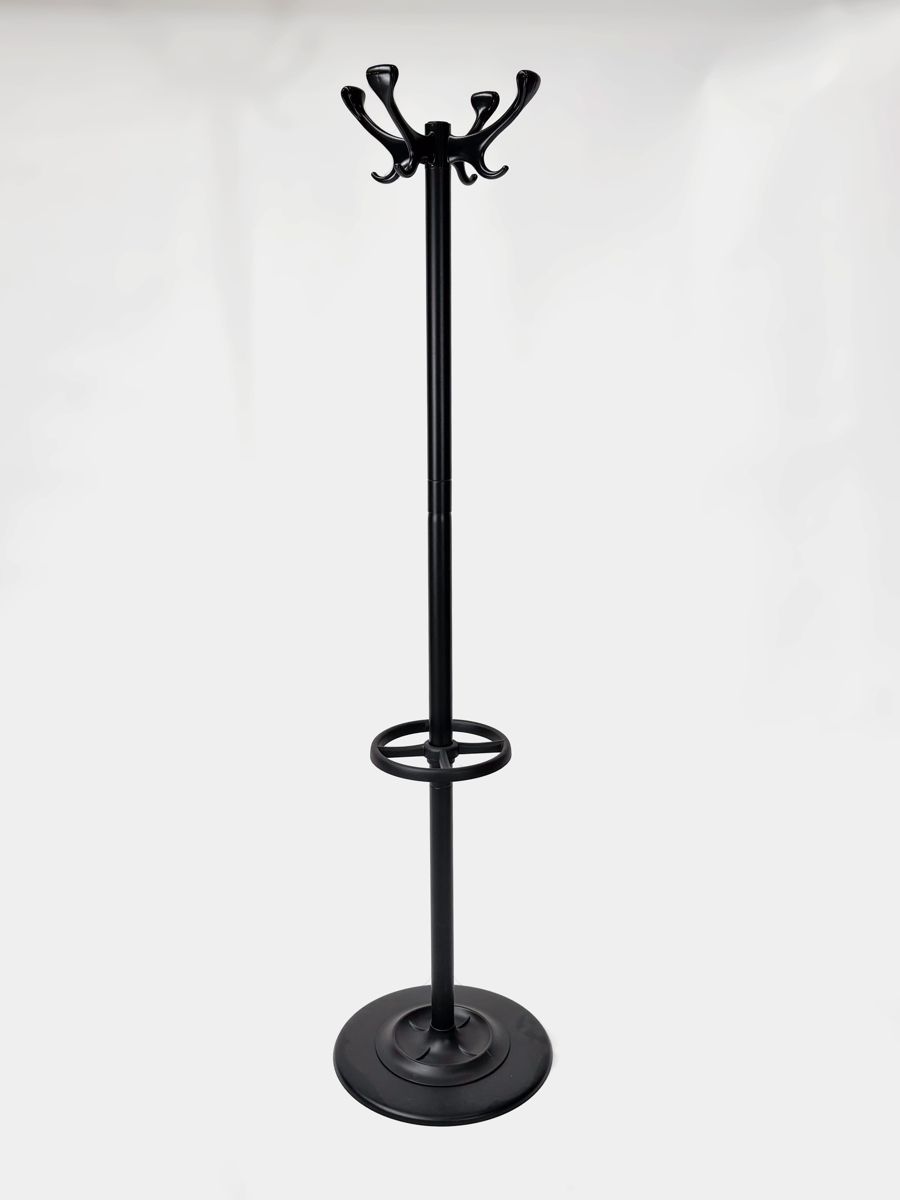 Porte-manteau noir avec accents tourbillonnants-0