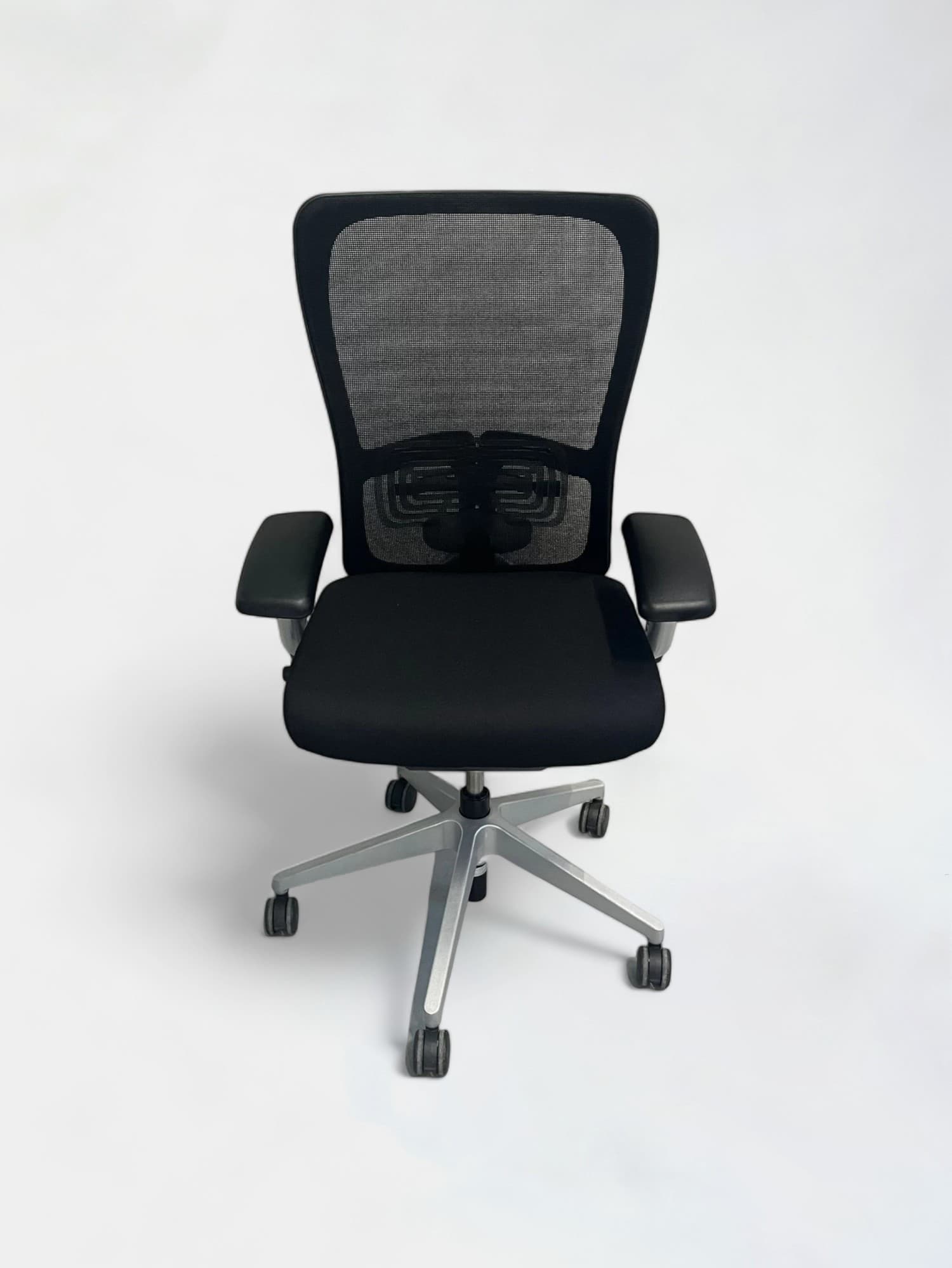 Haworth Zody Adjustable black with mesh back office chair on wheels-0