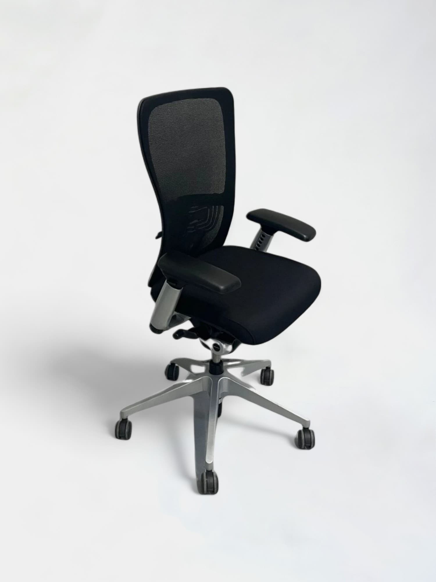 Haworth Zody Adjustable black with mesh back office chair on wheels-1