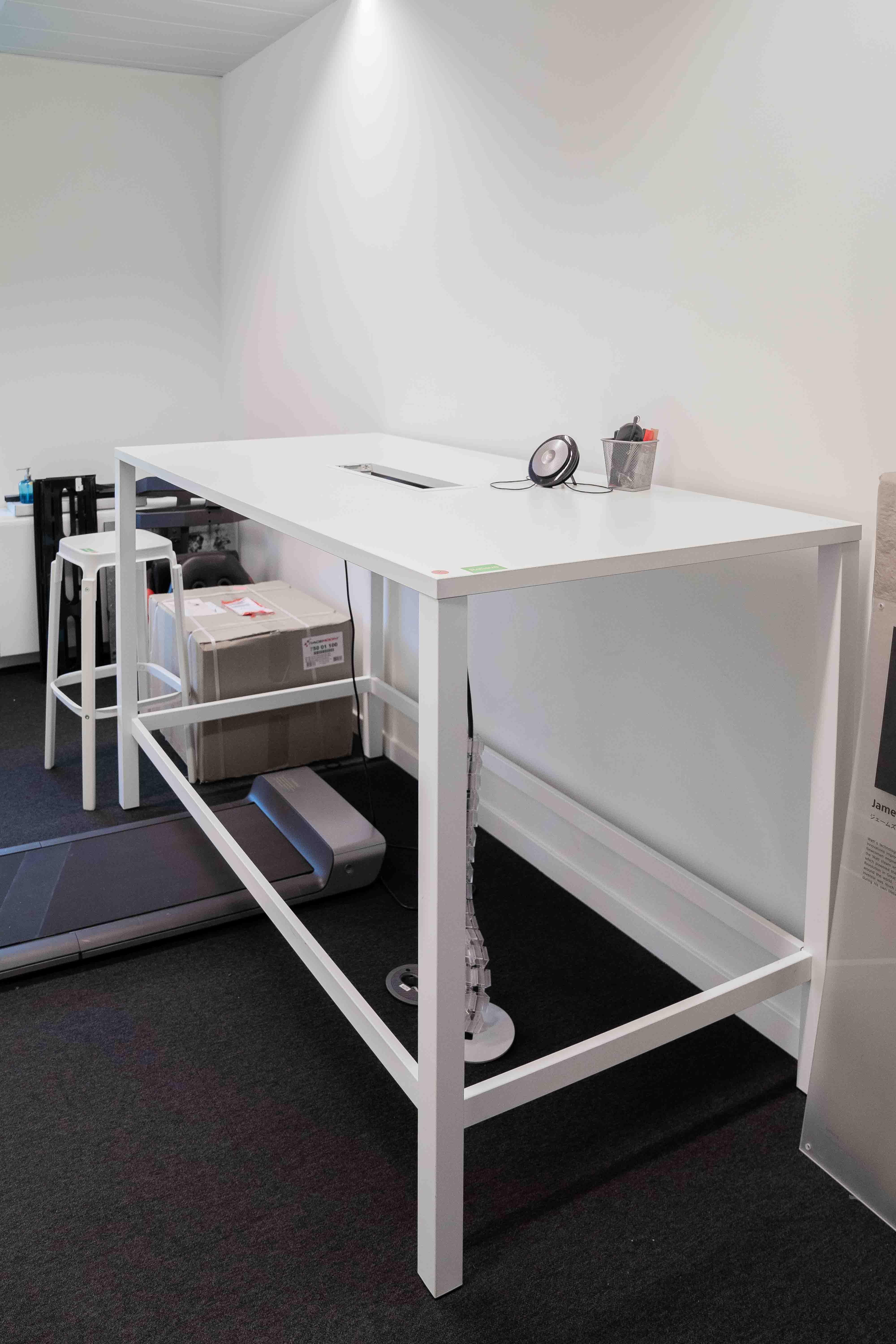 White Metal Office Desk with Builtin Cable Management-0