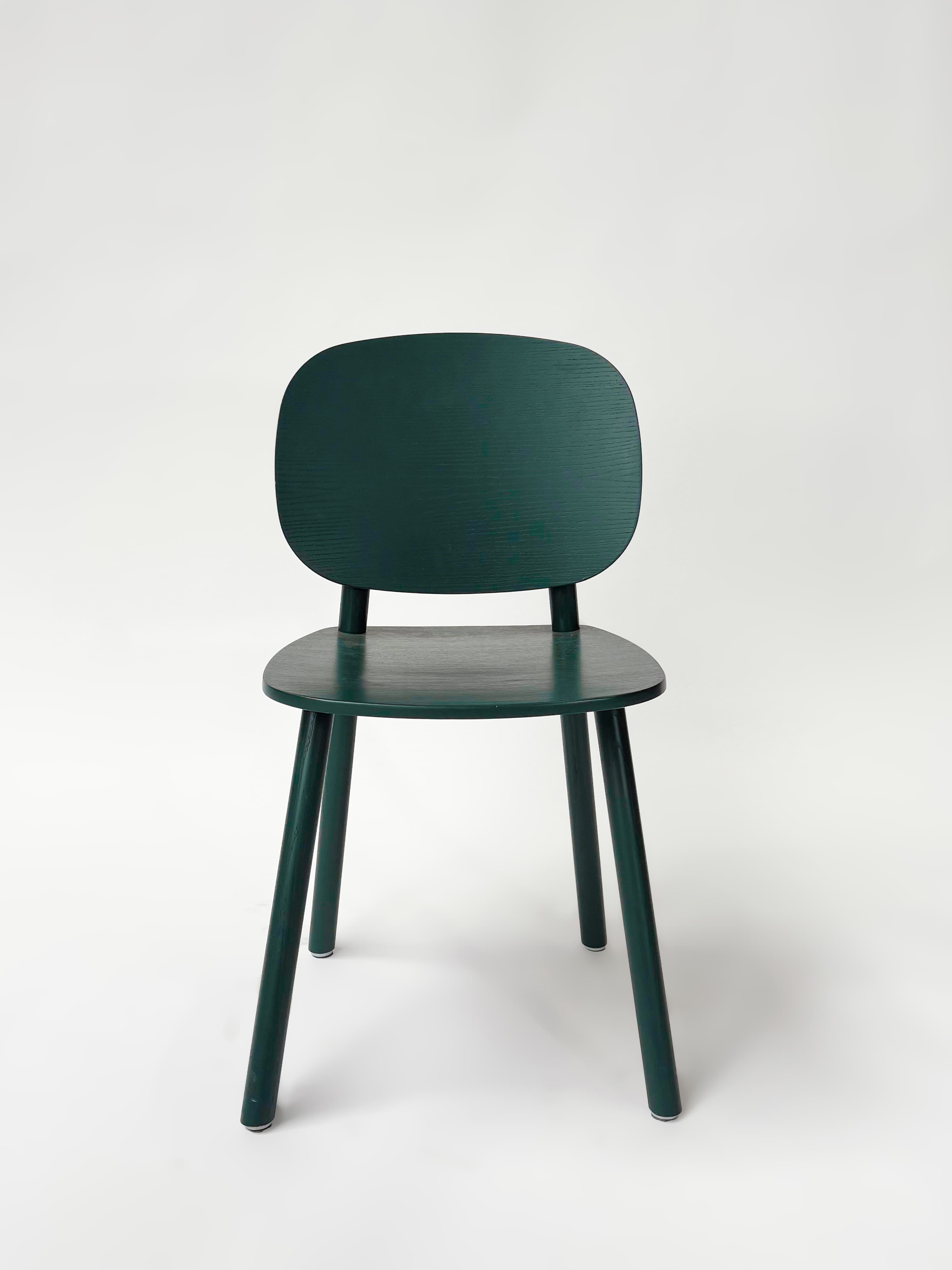 CRUSO Forrest Green Wood Dining Chair-1