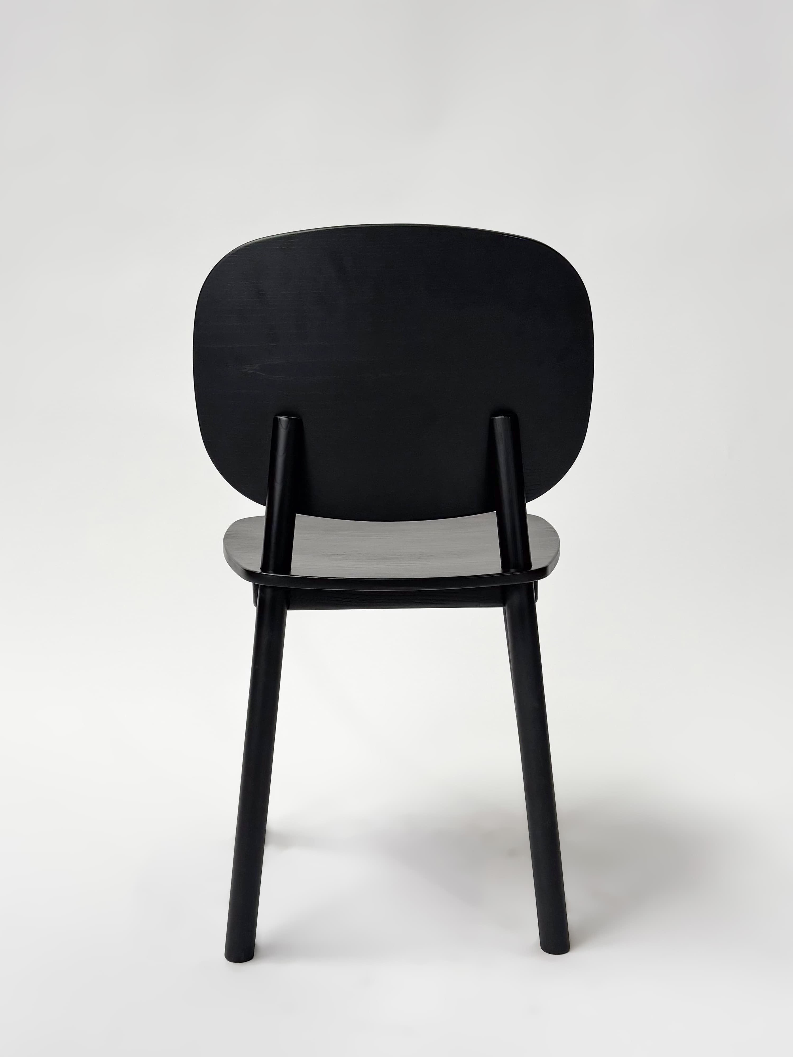 CRUSO Black Wooden Dining Chair-4