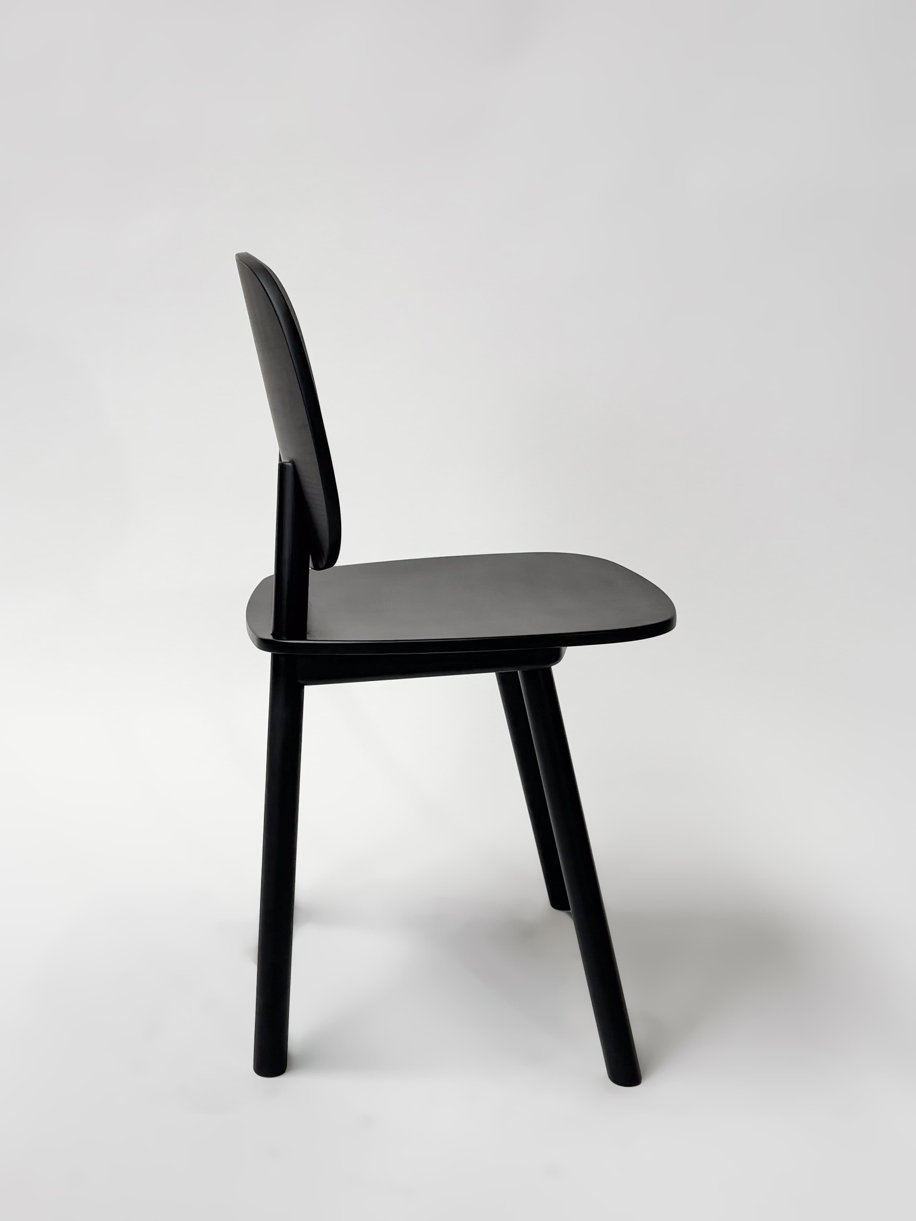 CRUSO Black Wooden Dining Chair-1