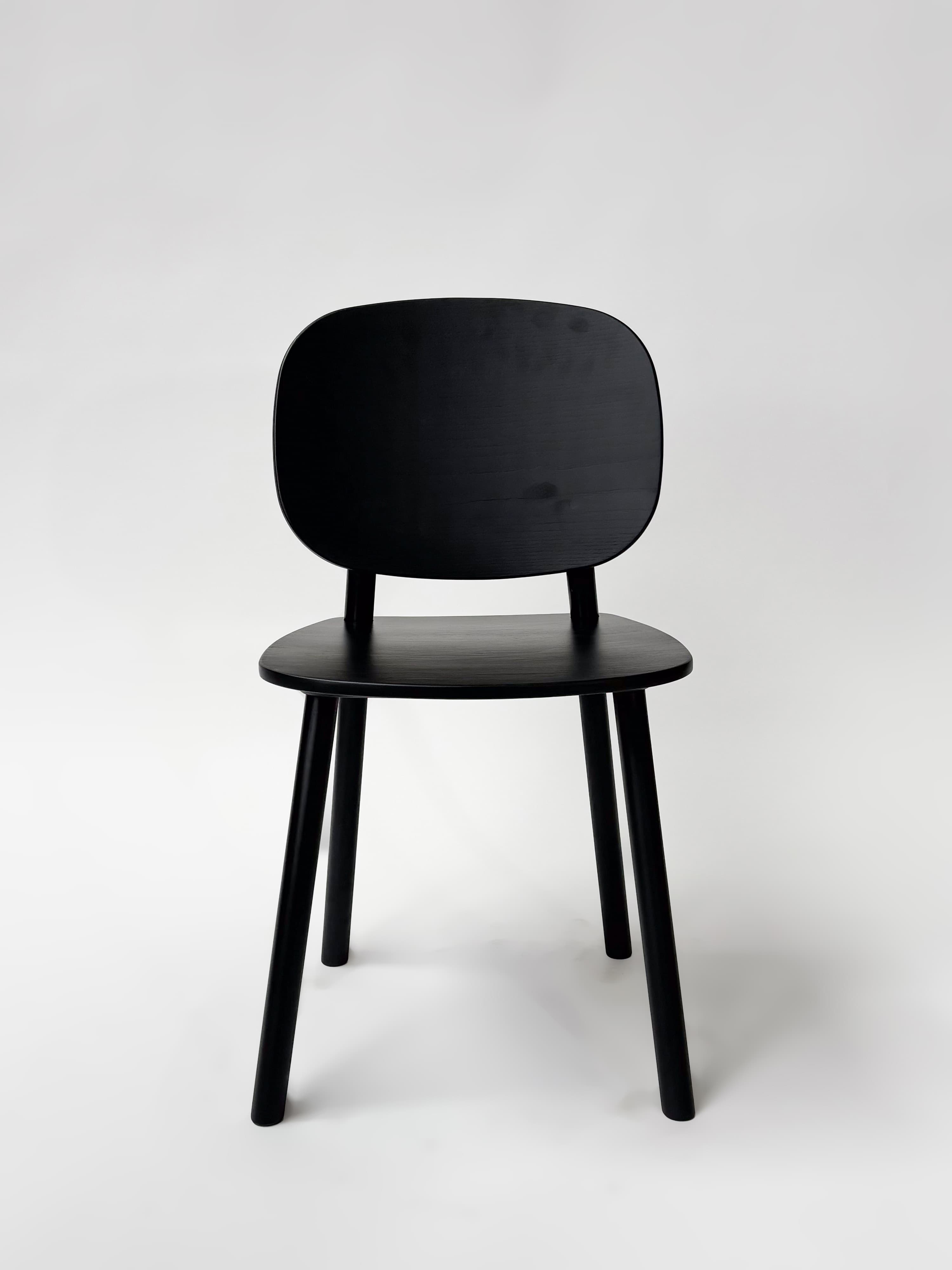 CRUSO Black Wooden Dining Chair-2