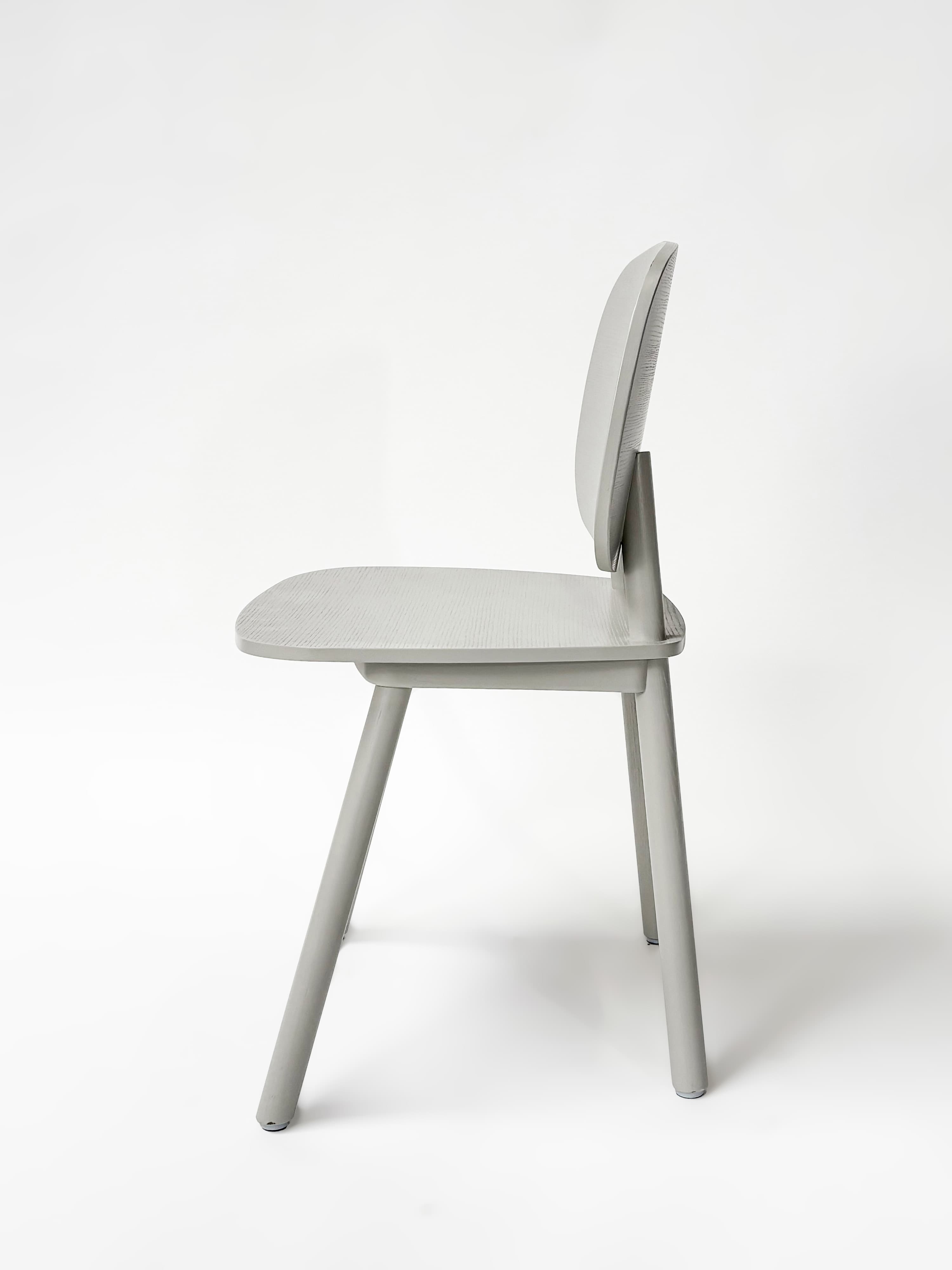 CRUSO Grey Wooden Dining Chair-2