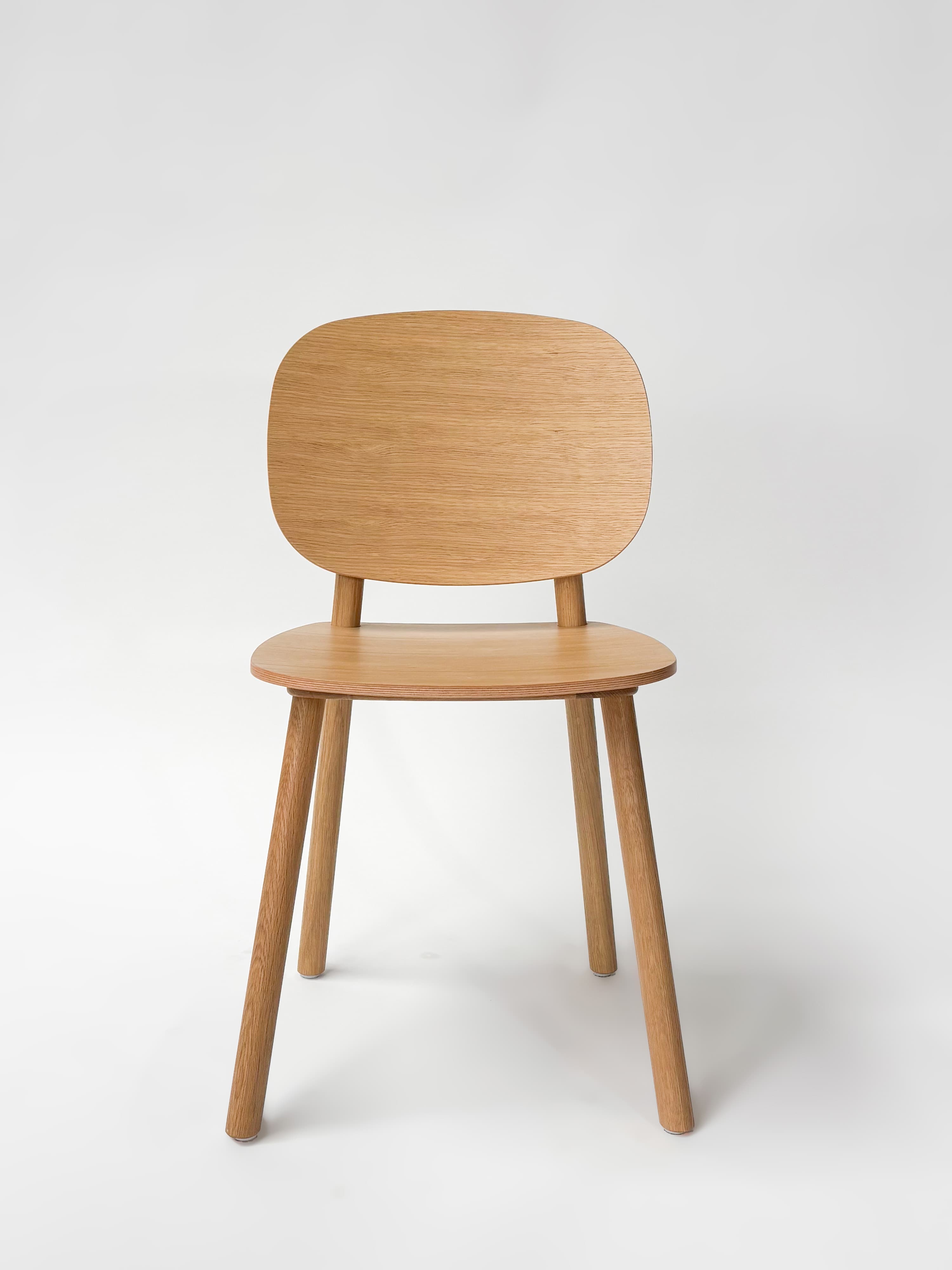 CRUSO Natural Oak Wood Dining Chair-1