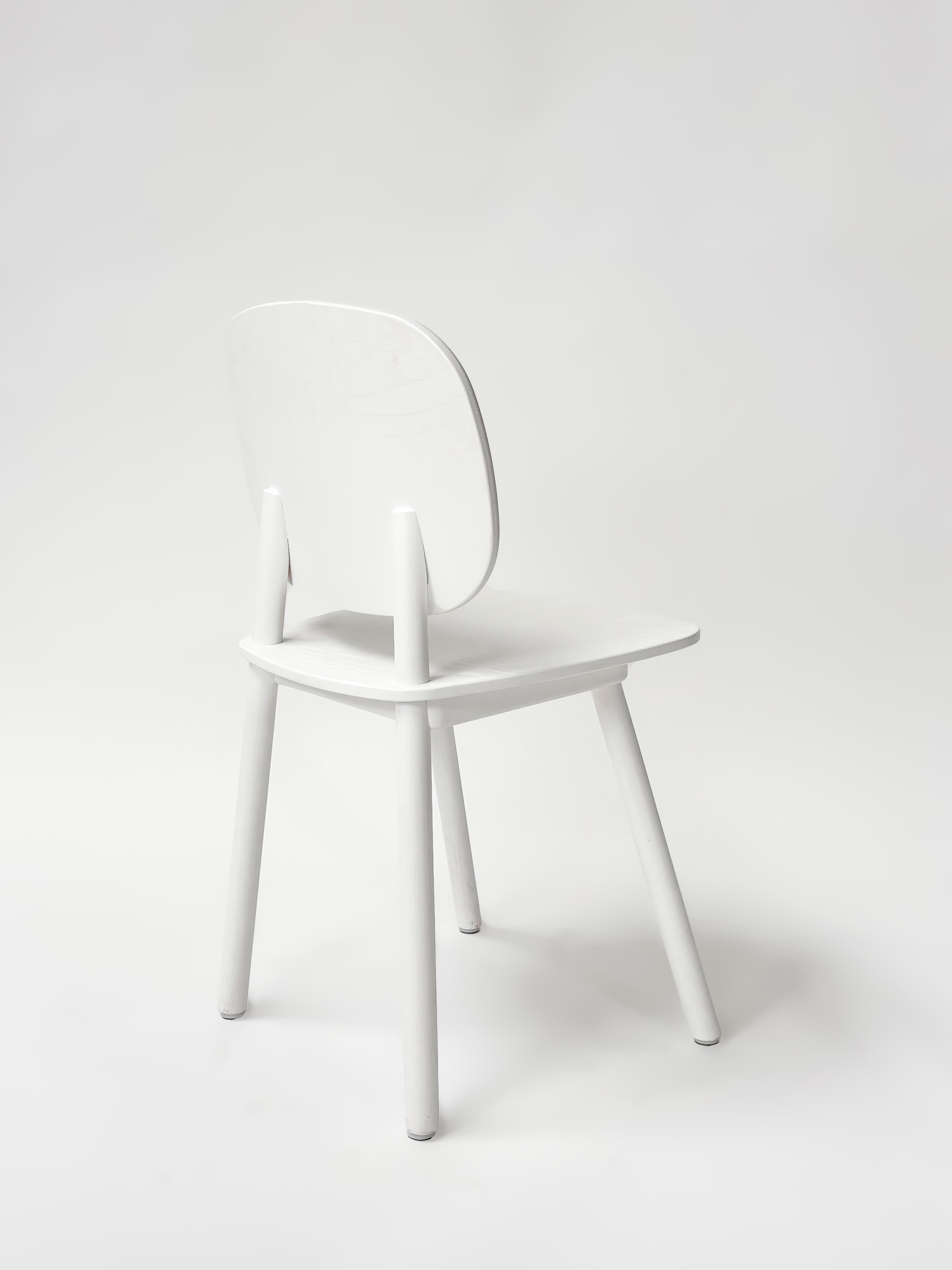 CRUSO White Oak Wood Dining Chair with some spots-3