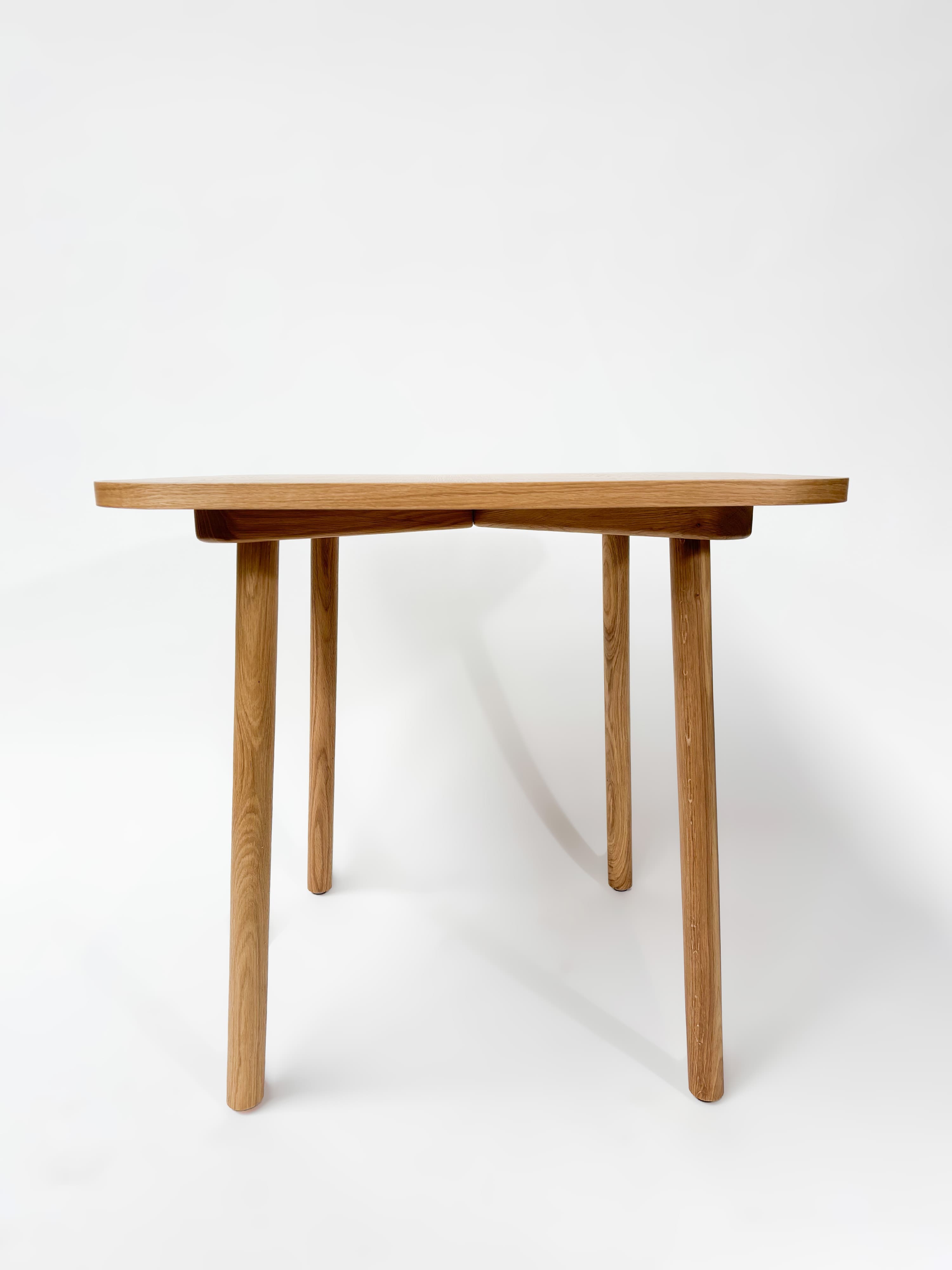 CRUSO Natural Oak Wood Square Table - 80cm-2