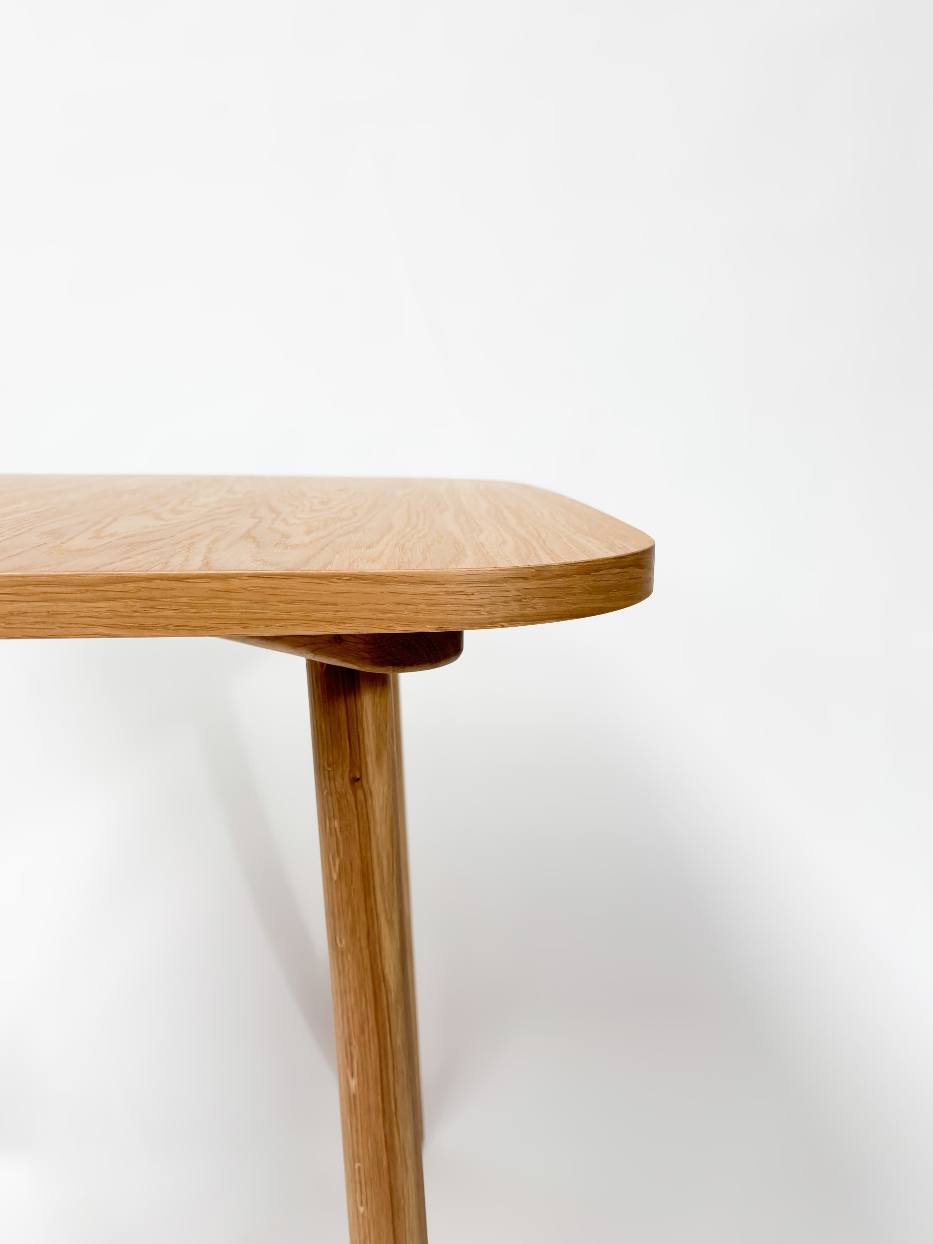 CRUSO Natural Oak Wood Square Table - 80cm-3