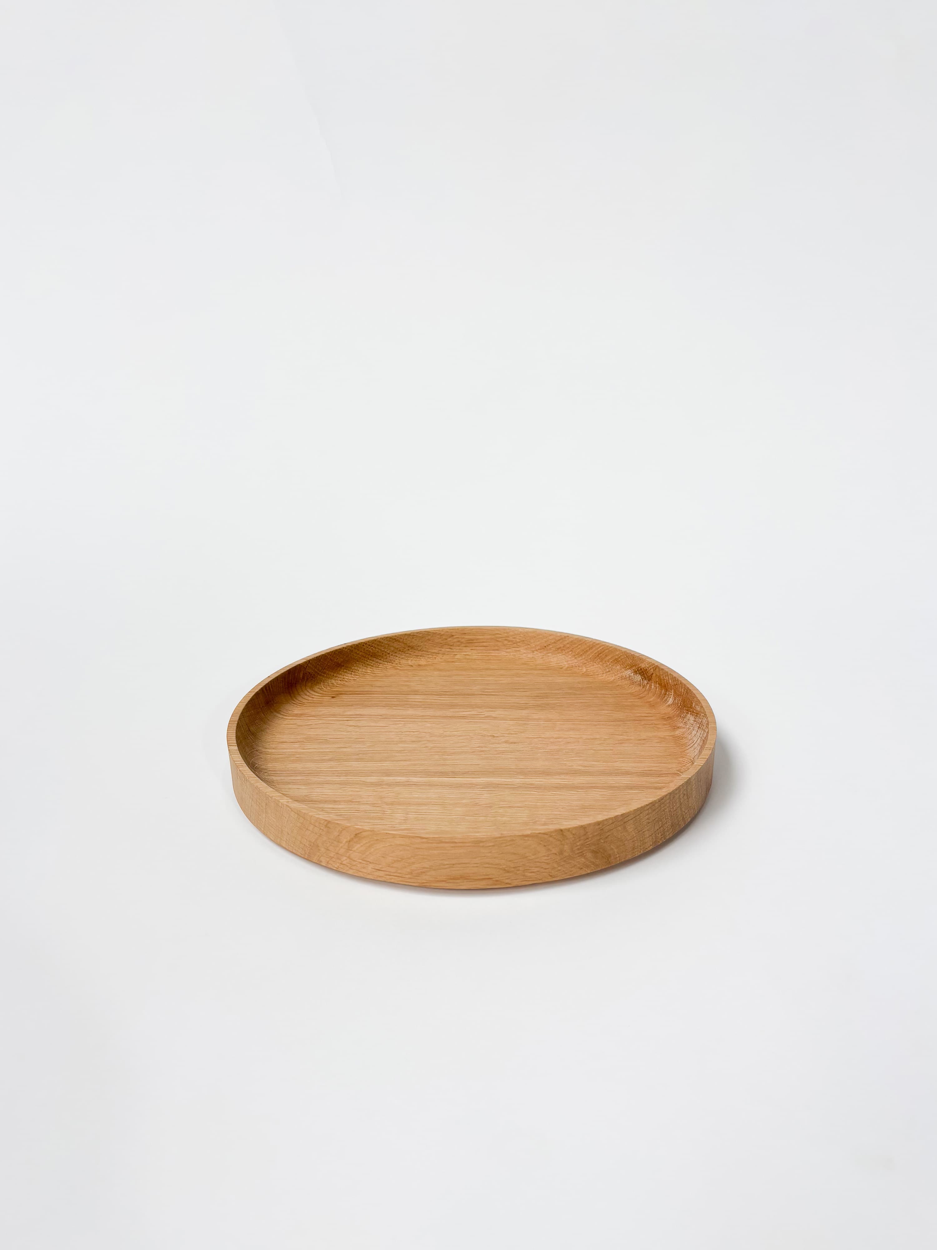 CRUSO Plateau arrondi en chêne naturel - 29cm-0