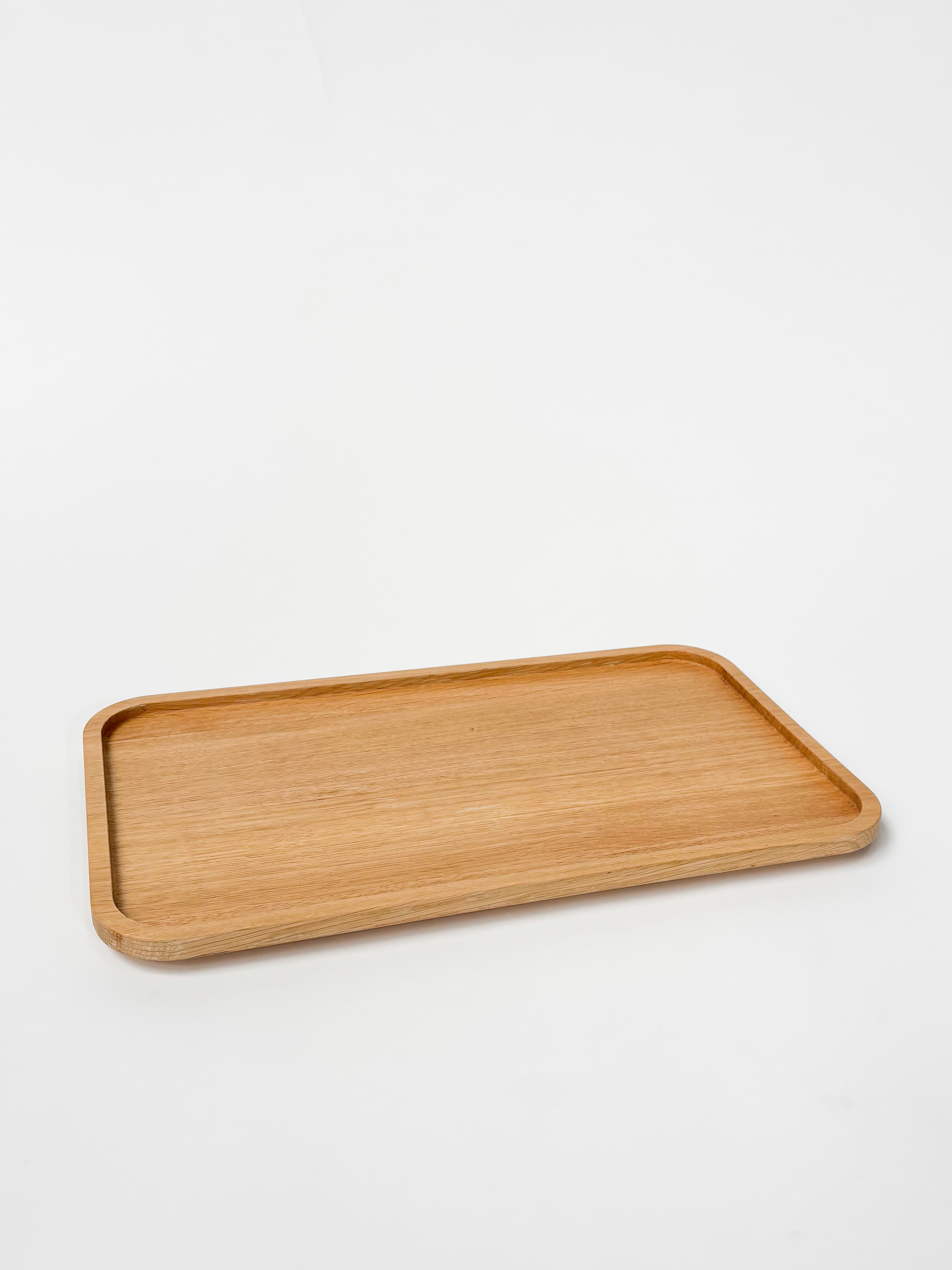 CRUSO Plateau en bois de chêne naturel - 42cm-0