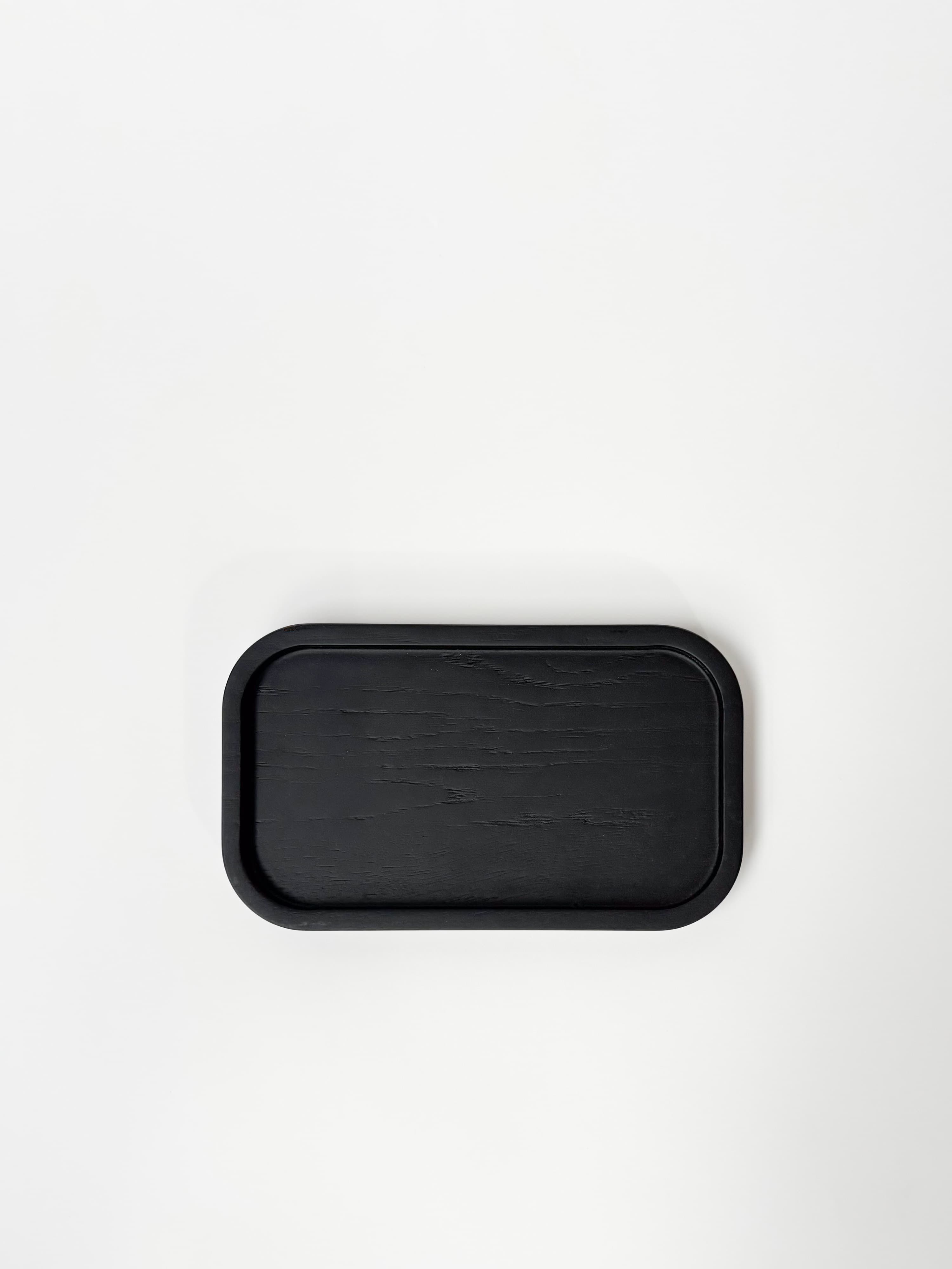 CRUSO Black Oak Wooden Tray - 14cm-3