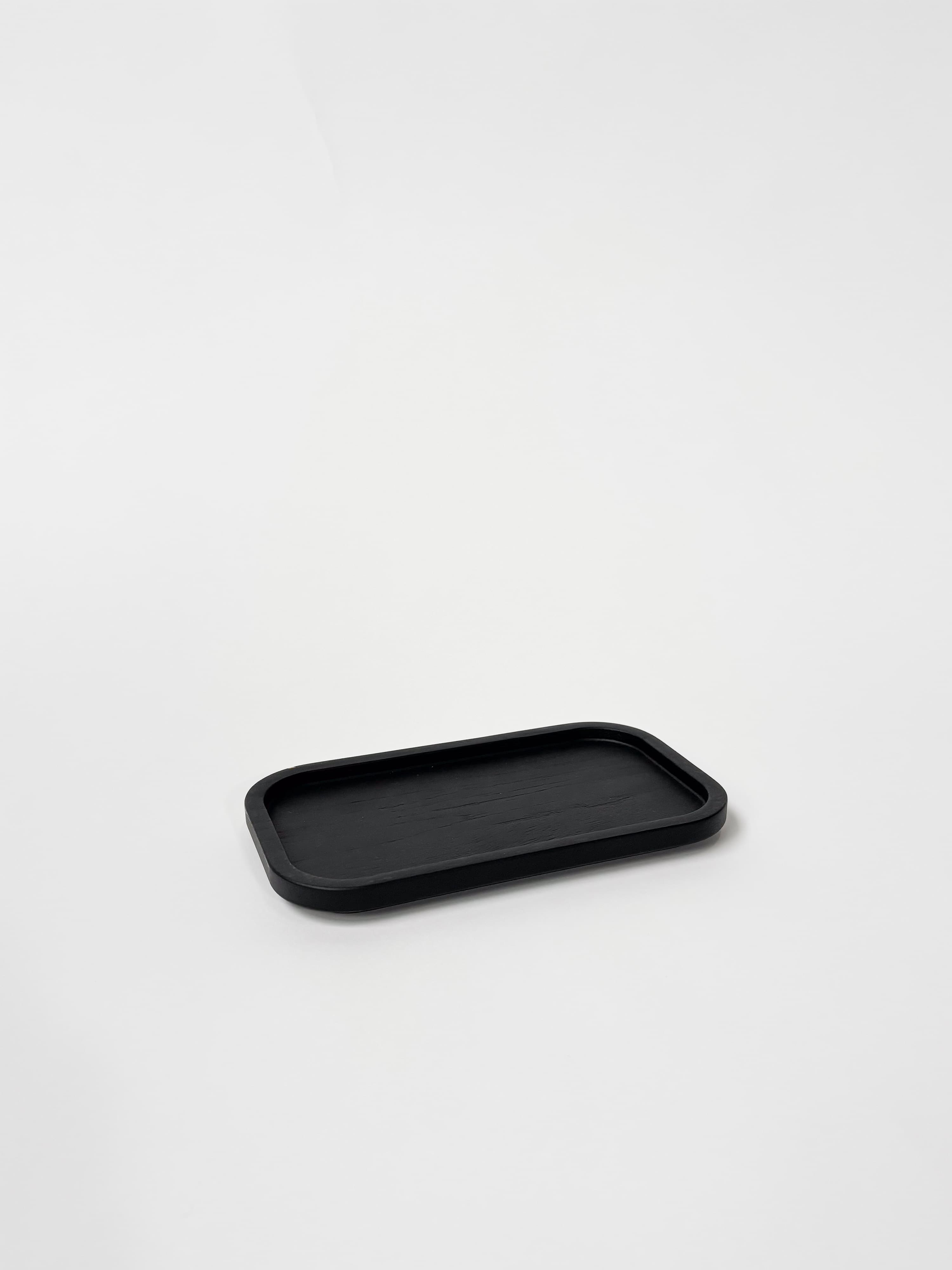CRUSO Black Oak Wooden Tray - 14cm-0