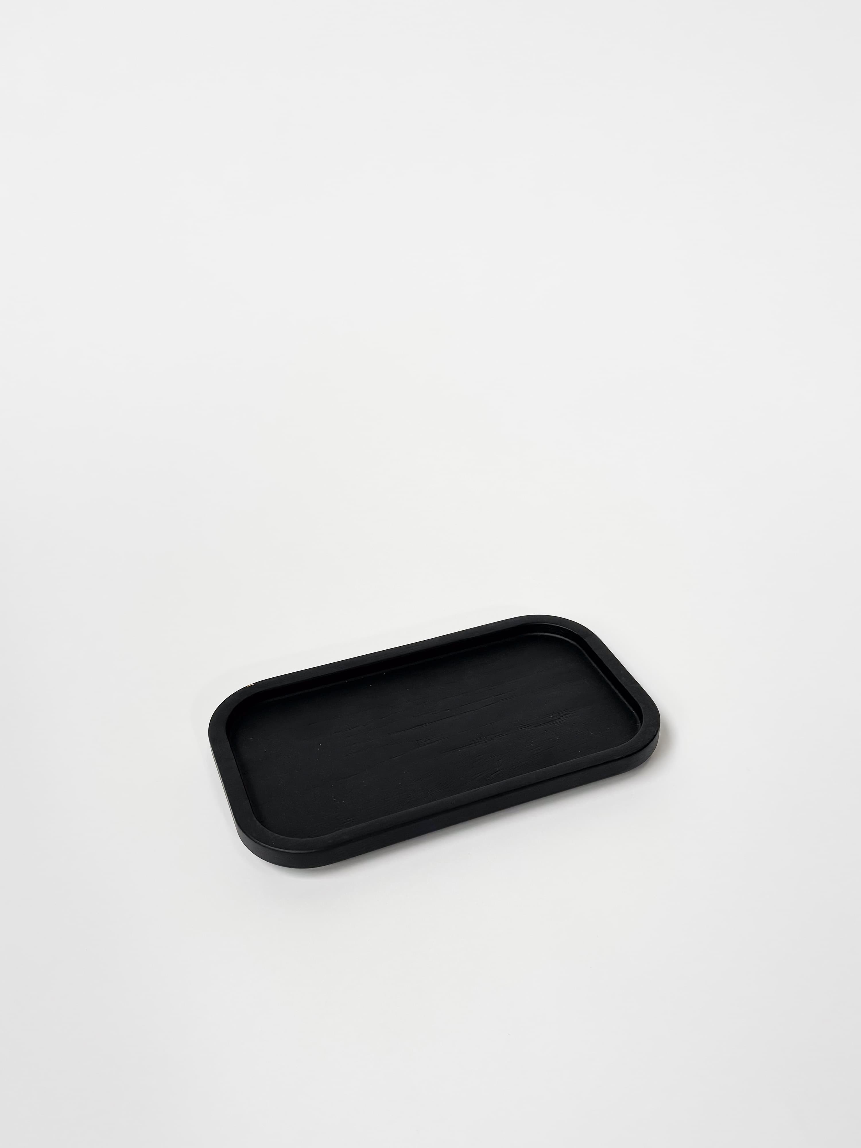 CRUSO Black Oak Wooden Tray - 14cm-1