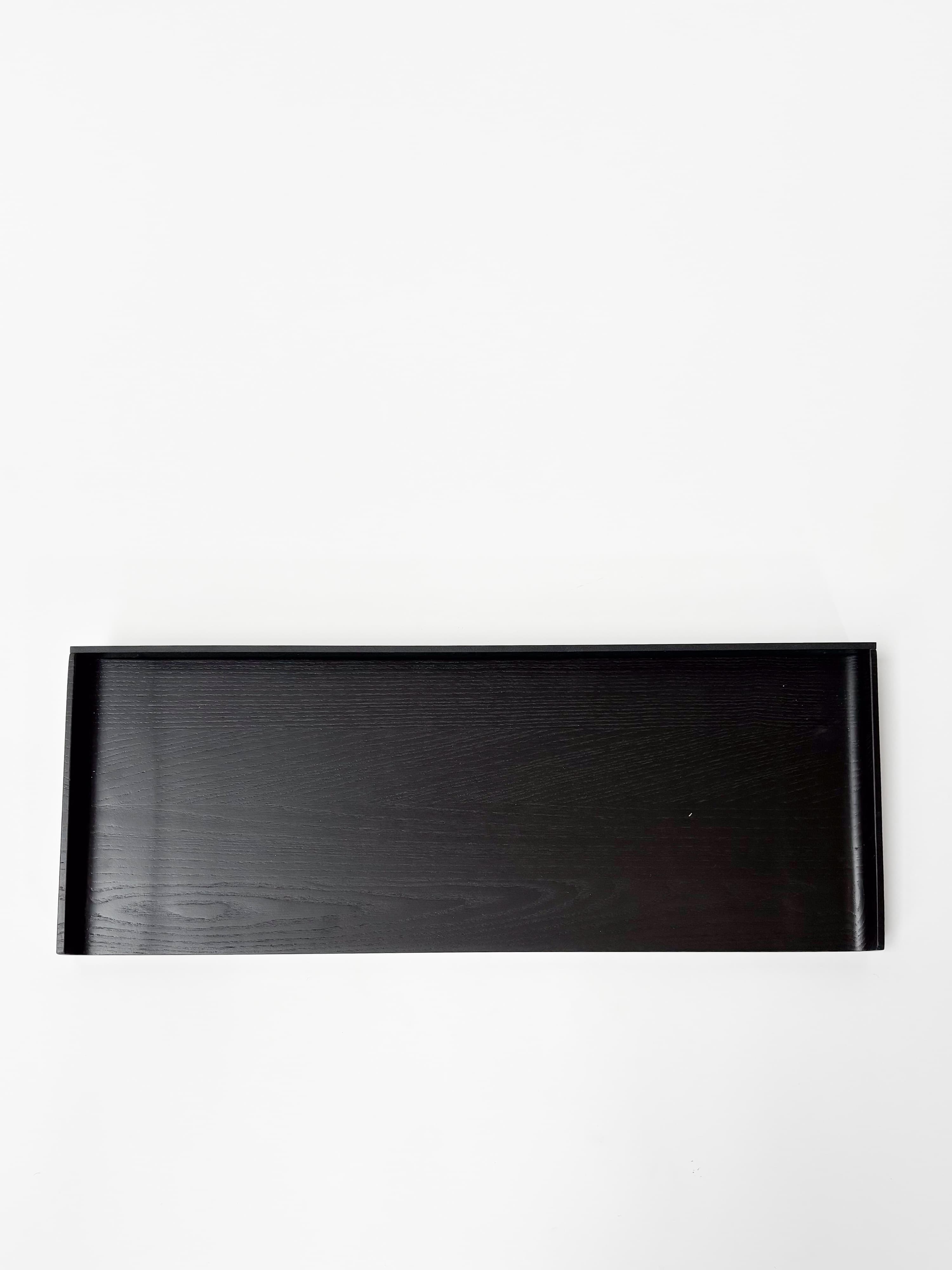 CRUSO Zwart Eiken Planken met Zwarte Steun - 60cm-2