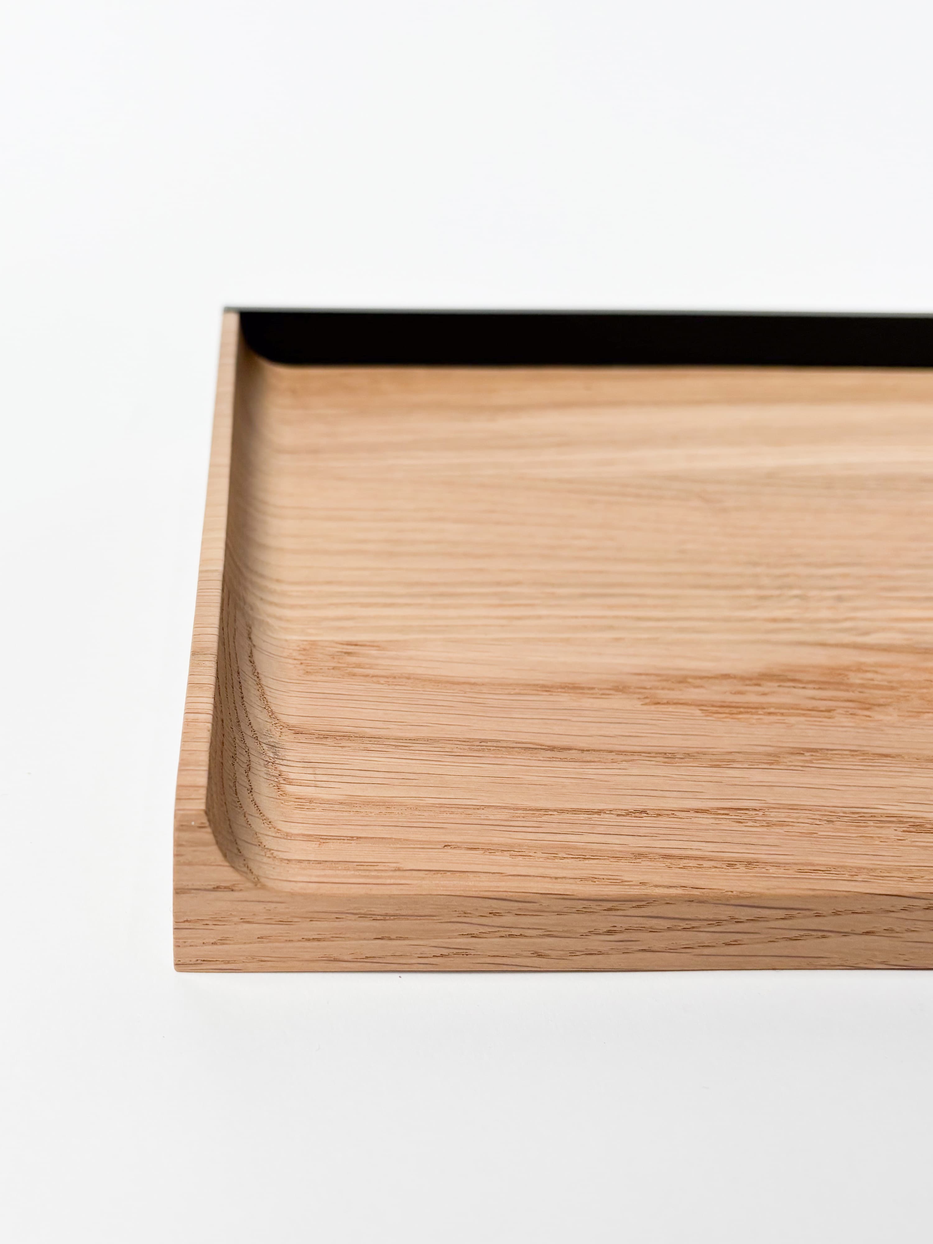 CRUSO Natural Oak Shelves with Black Support - 60cm-3