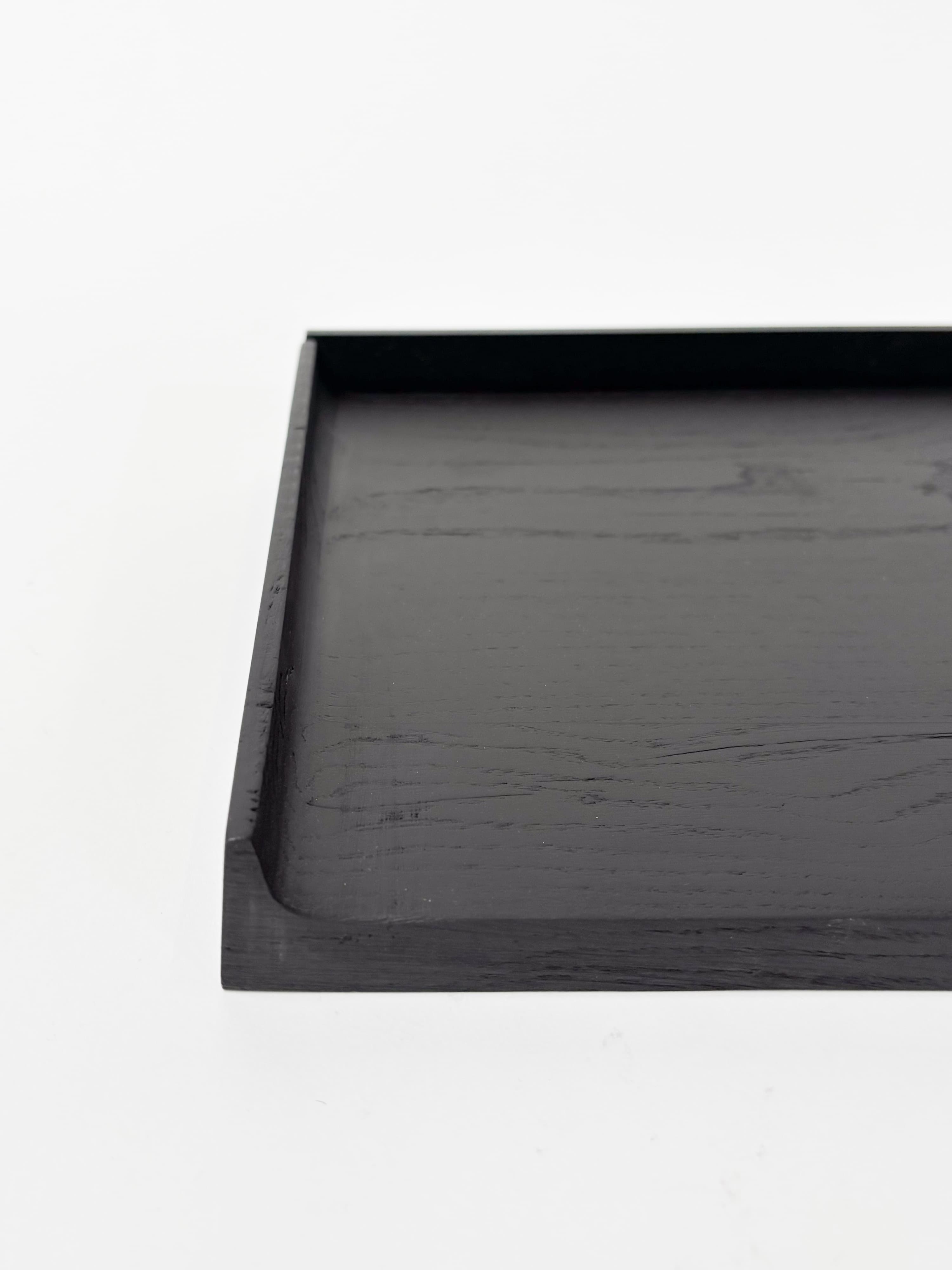 CRUSO Black Oak Shelves with Black Support - 90cm-2