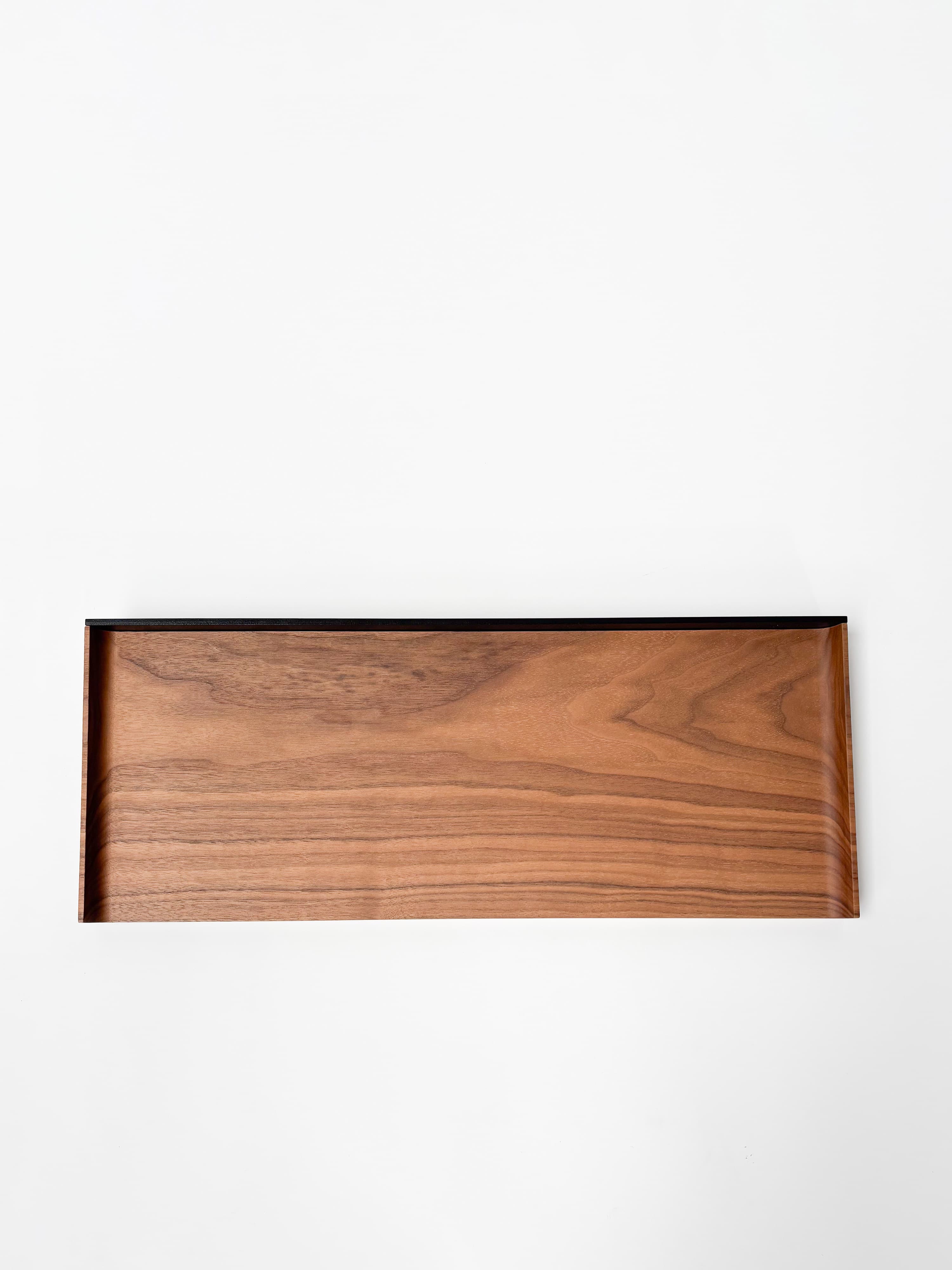 CRUSO Walnut Brown Wooden Shelf with Black Metal Mount - 60cm-2