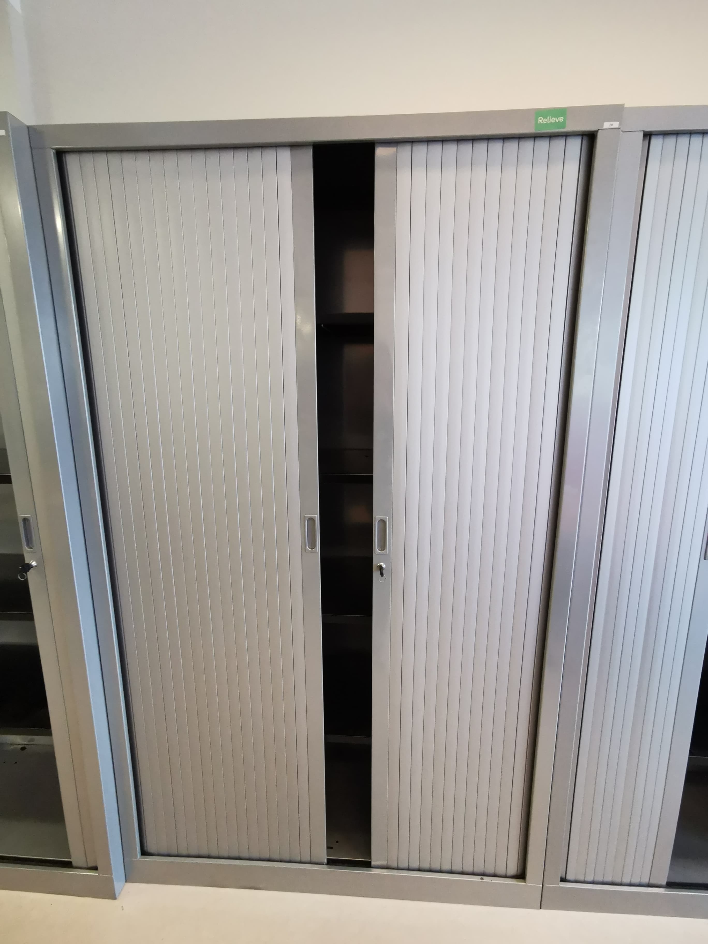 200cm Grey storage cupboard with key-2