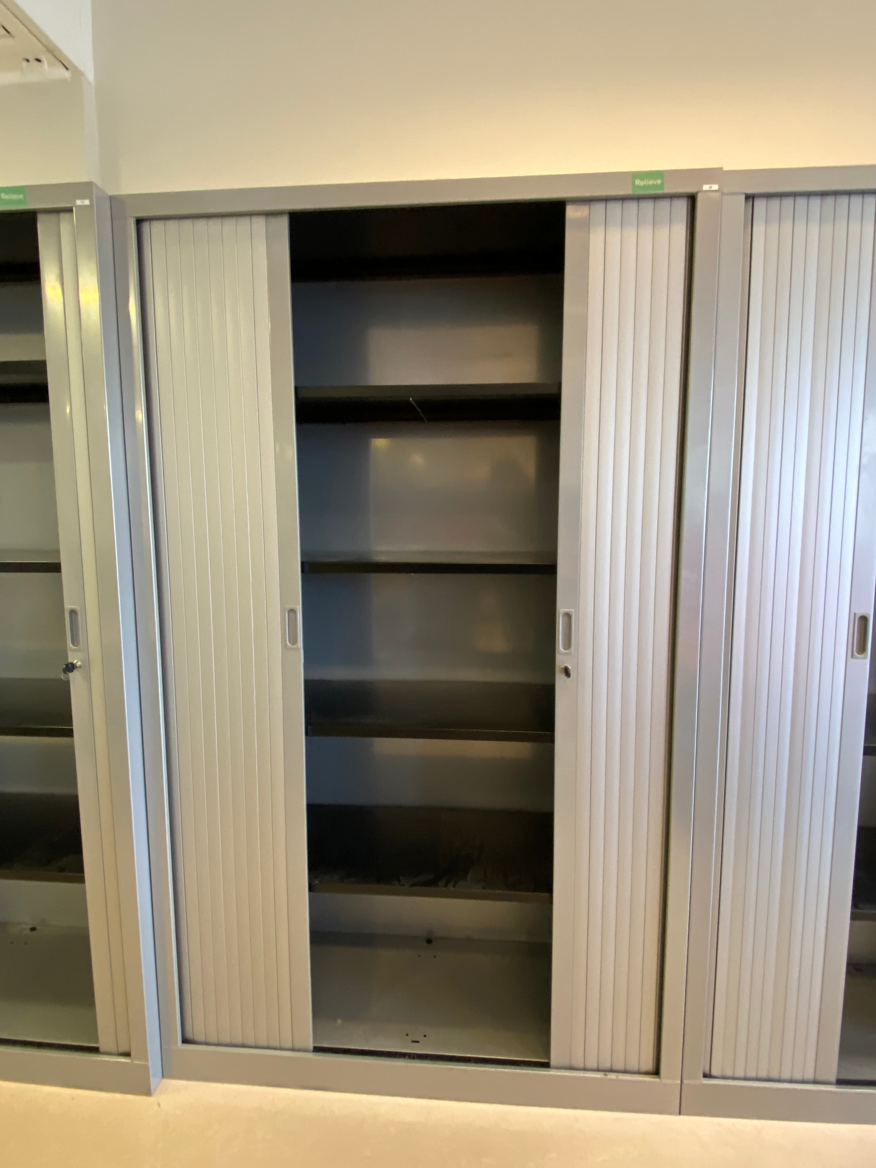 200cm Grey storage cupboard with key-1