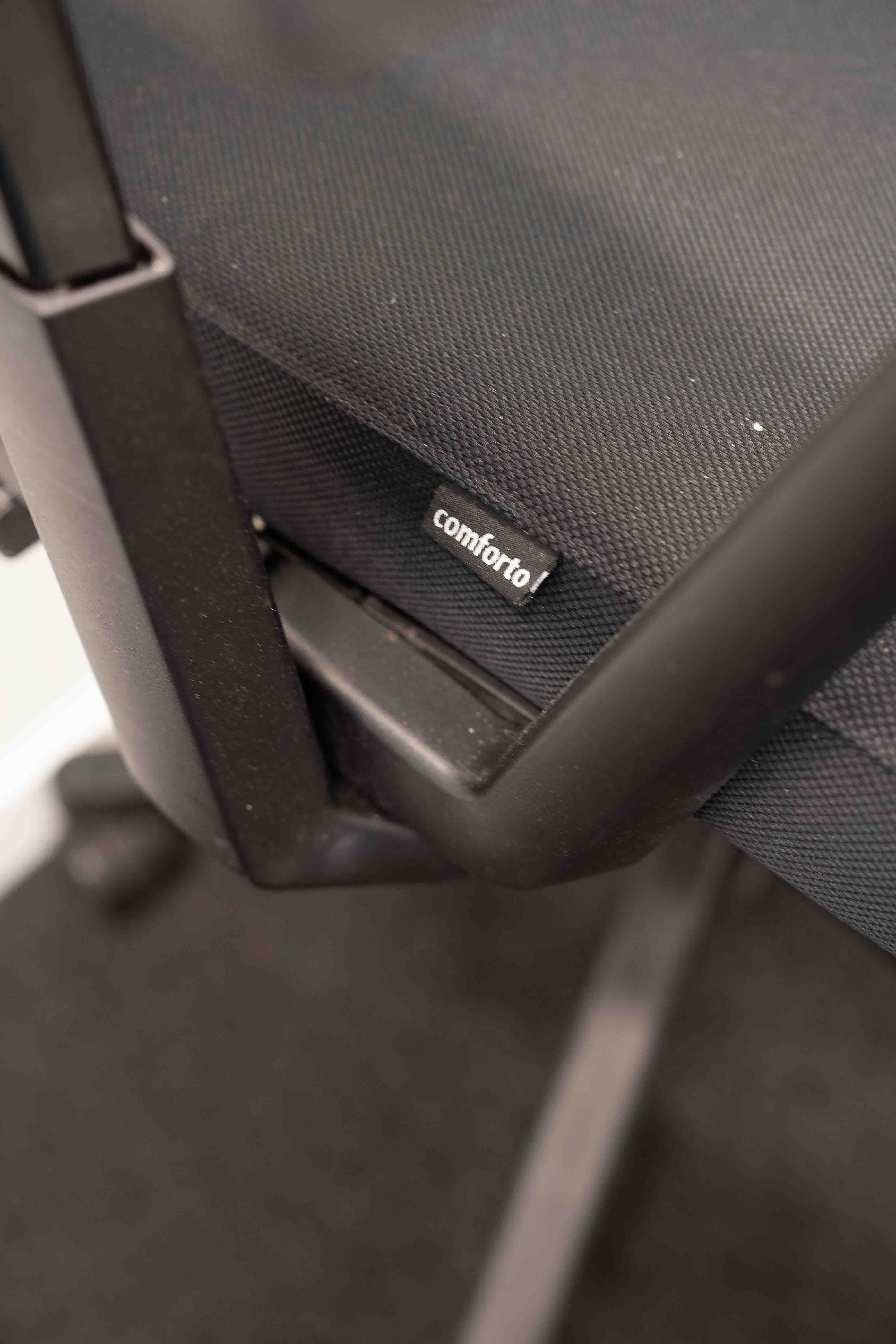 Haworth Comforto 59 Black Mesh Office Chair with Adjustable Arms-1