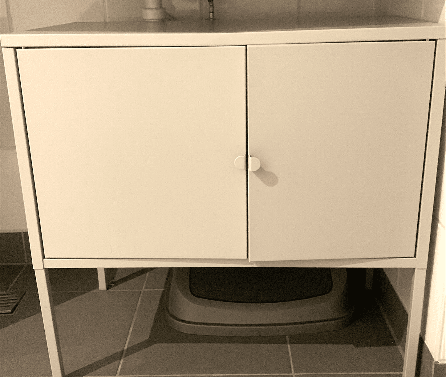IKEA Light grey low cabinet-0