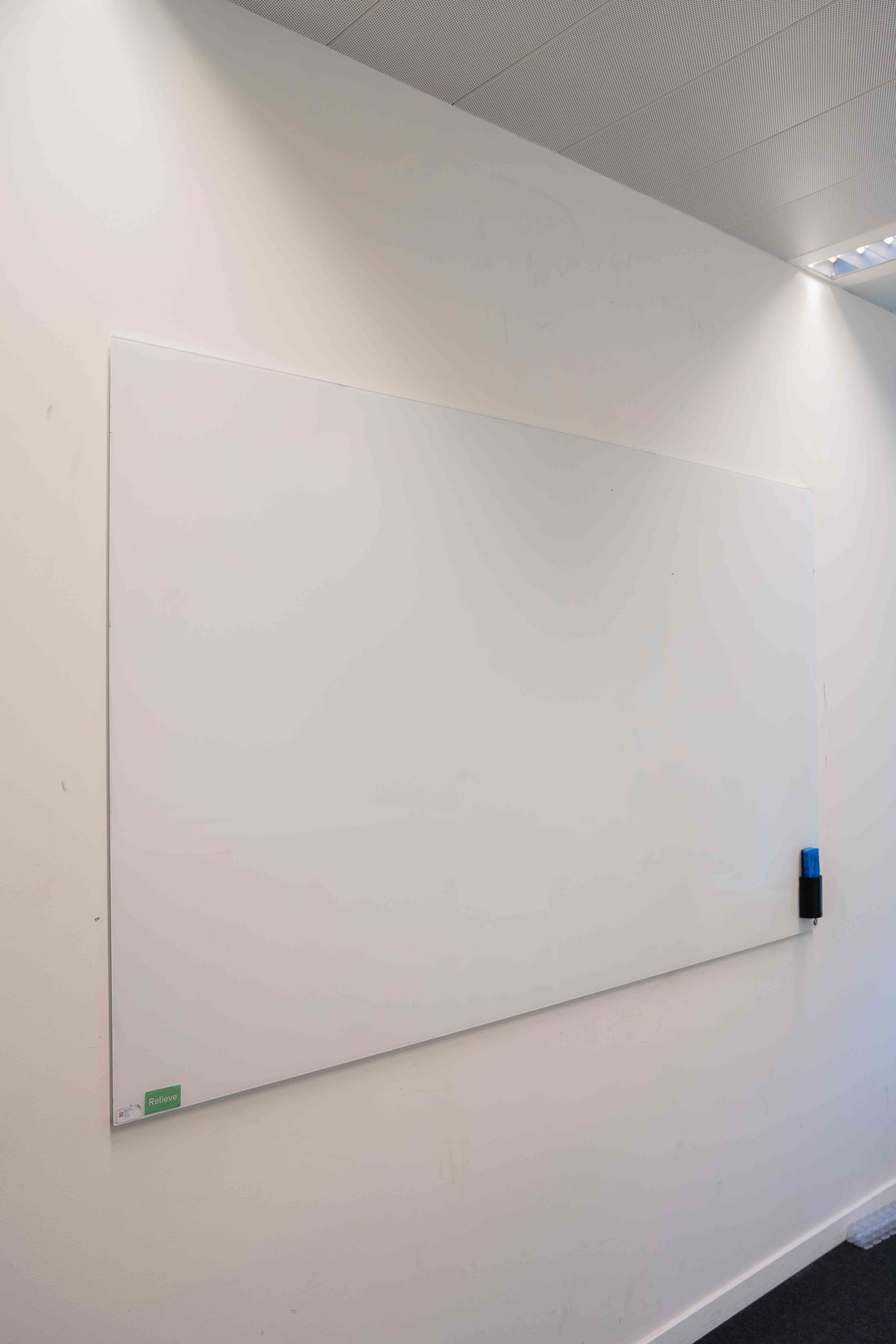 White Glass Whiteboard with Frosted Finish and Sleek Frameless Design-0