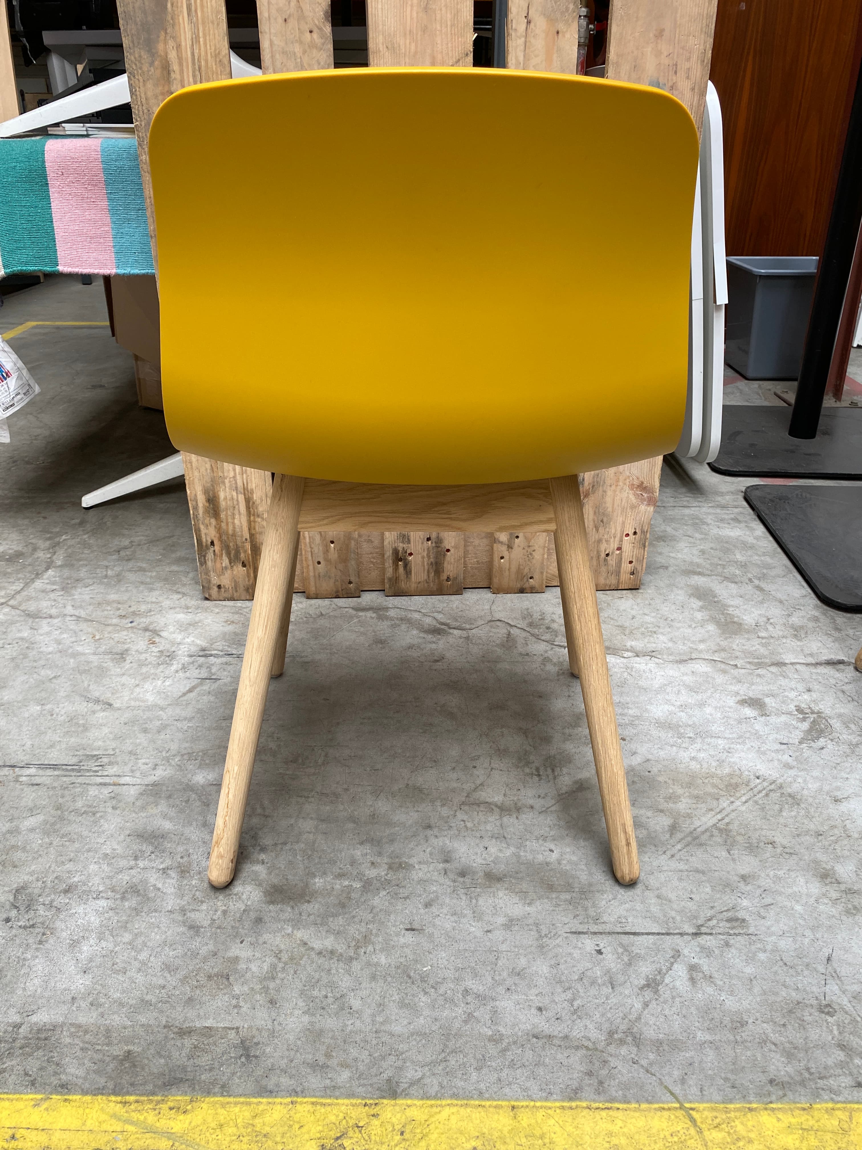Hay yellow wood chair-3