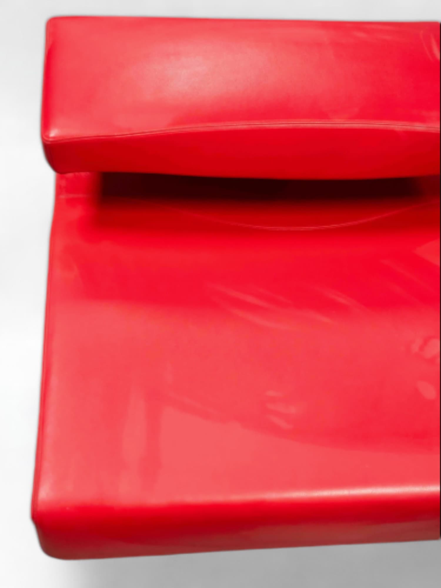 Lowseat armchair in red leather by Patricia Urquiola for Moroso, 1999-2
