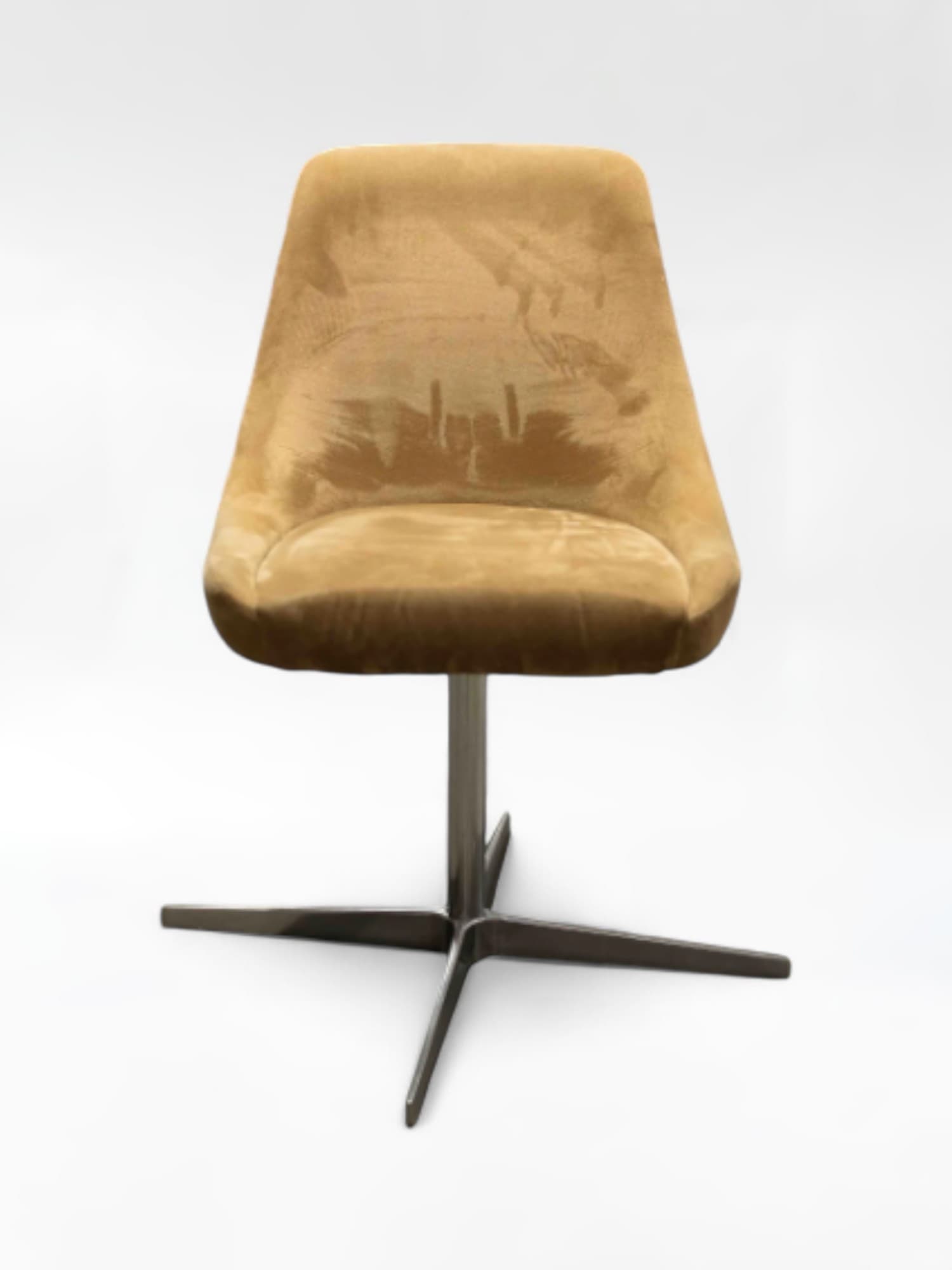 Scandinavian swivel chair with a metal frame-1