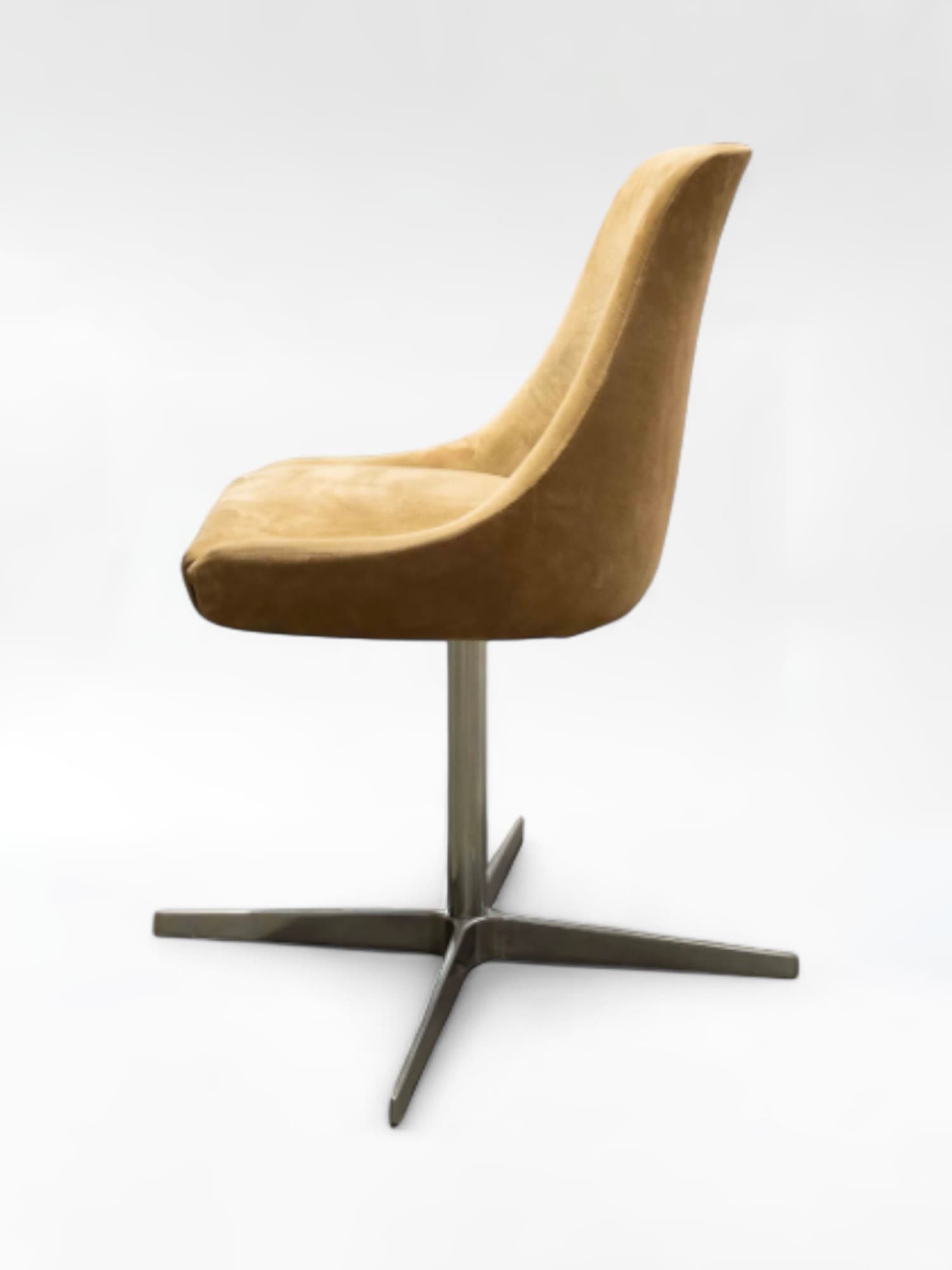 Scandinavian swivel chair with a metal frame-2