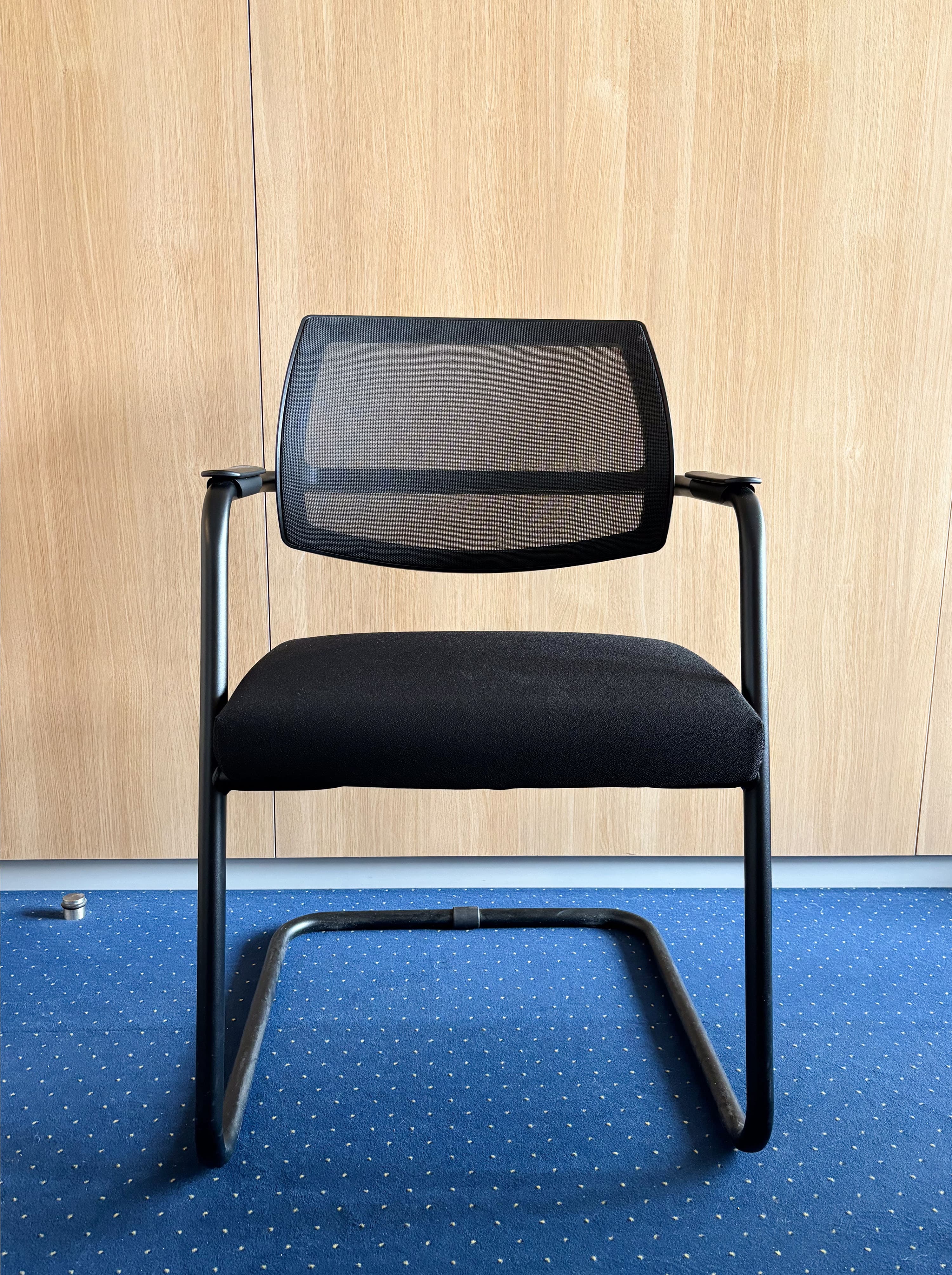 Black Mesh Ergonomic Office Chair with Lumbar Support-1