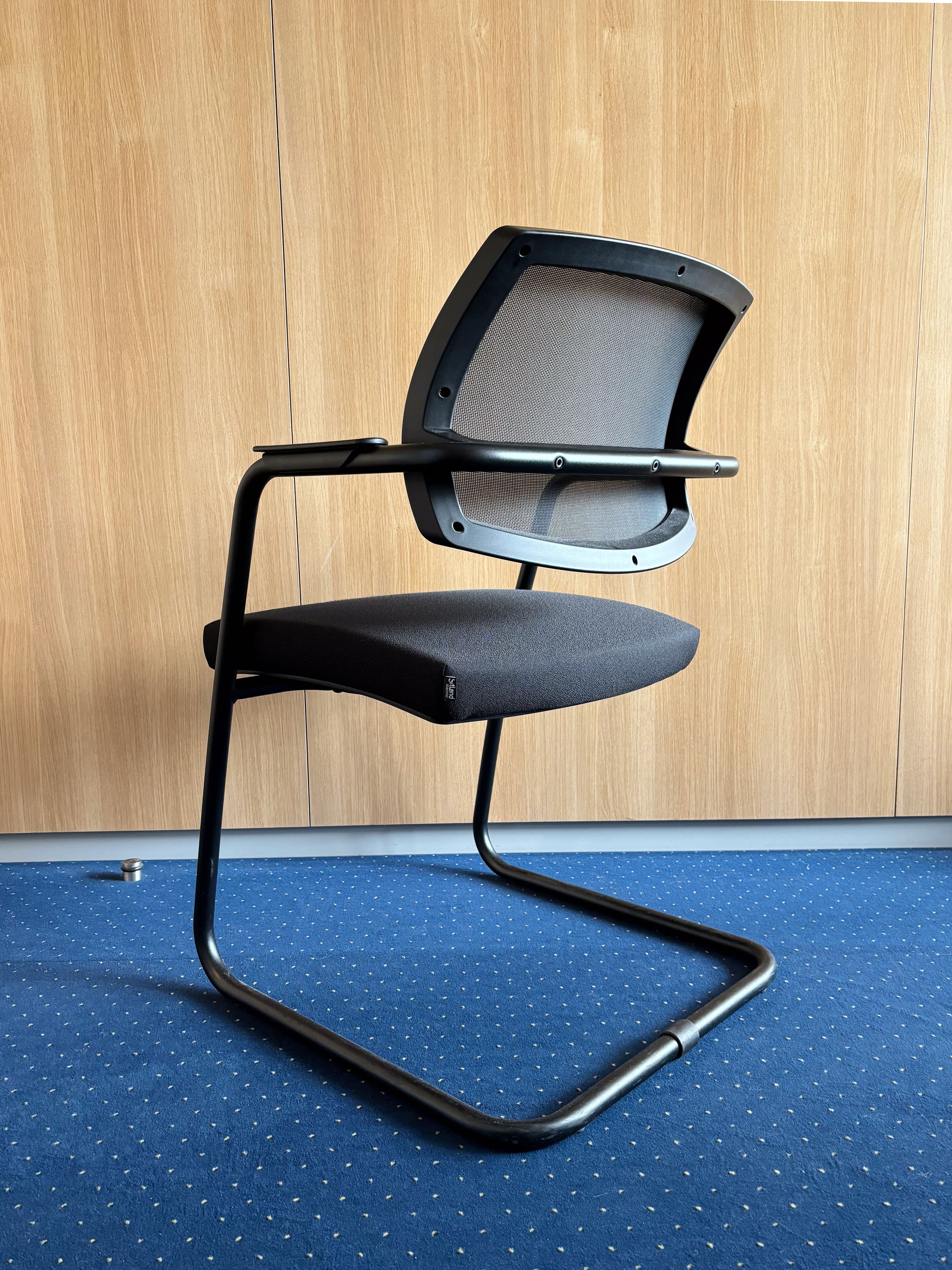 Black Mesh Ergonomic Office Chair with Lumbar Support-5