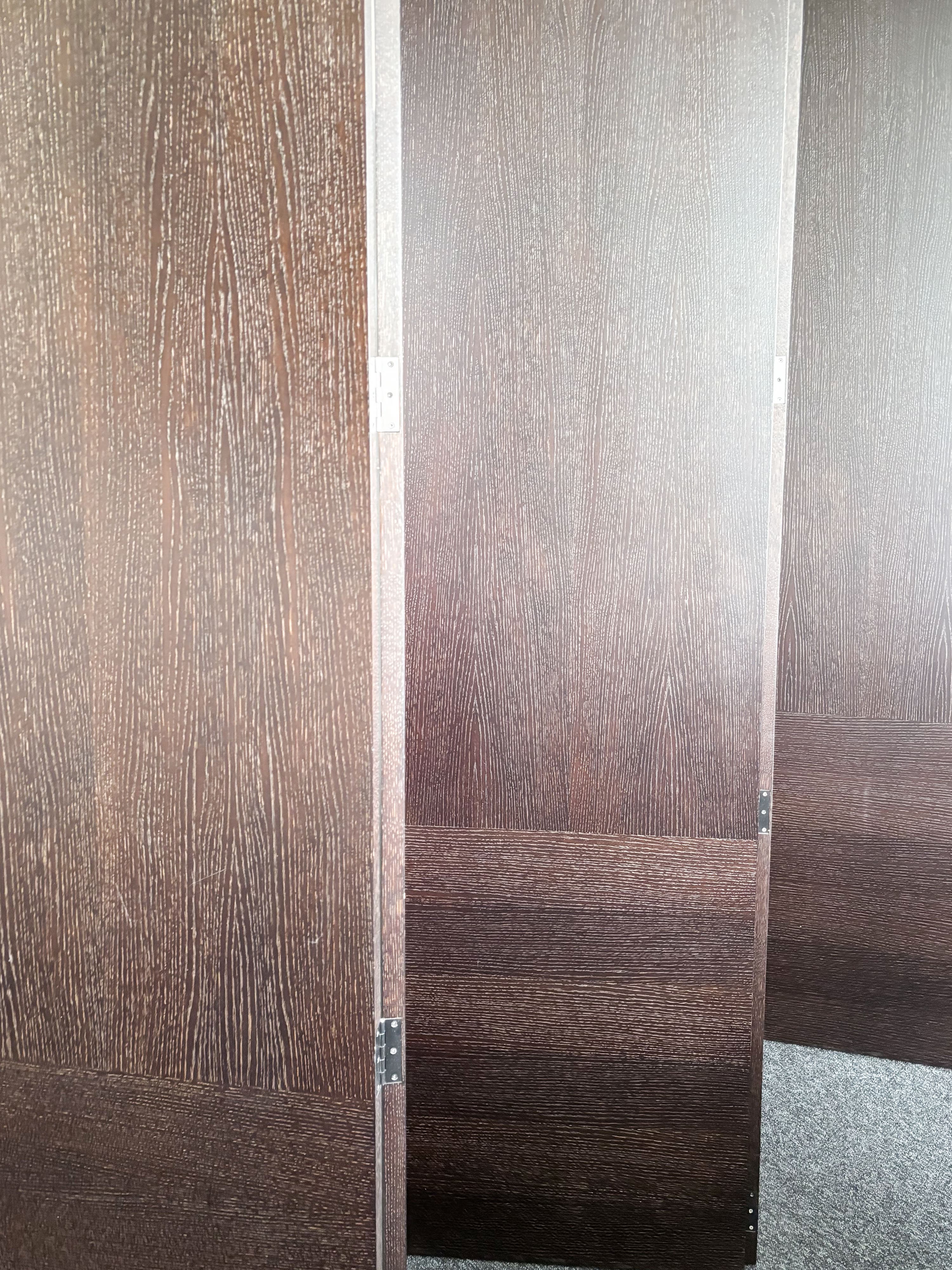 Donkerbruin houten kamerscherm-2