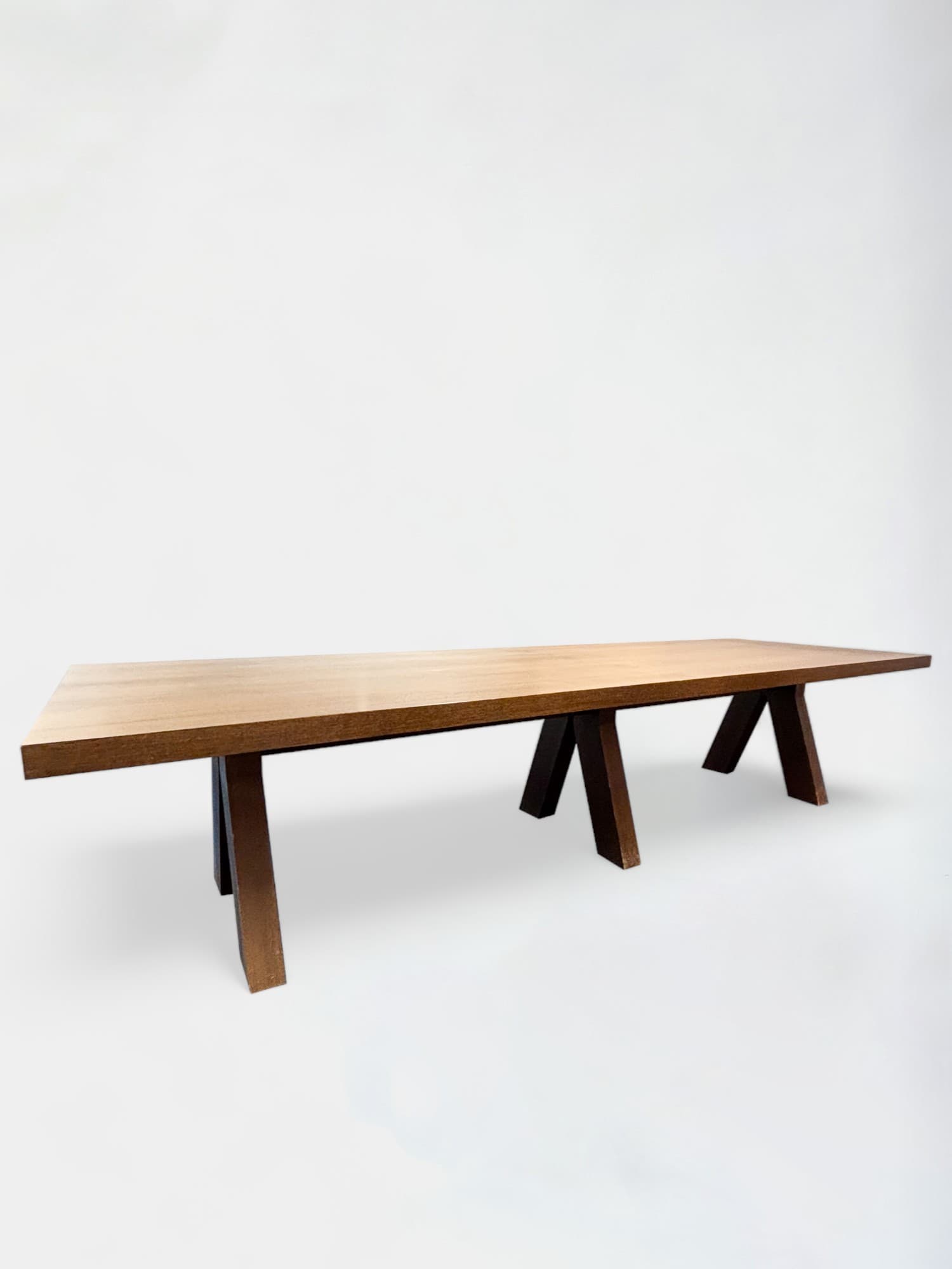 340cm natural Oak Wood Conference Table with Modern Sturdy Base-5