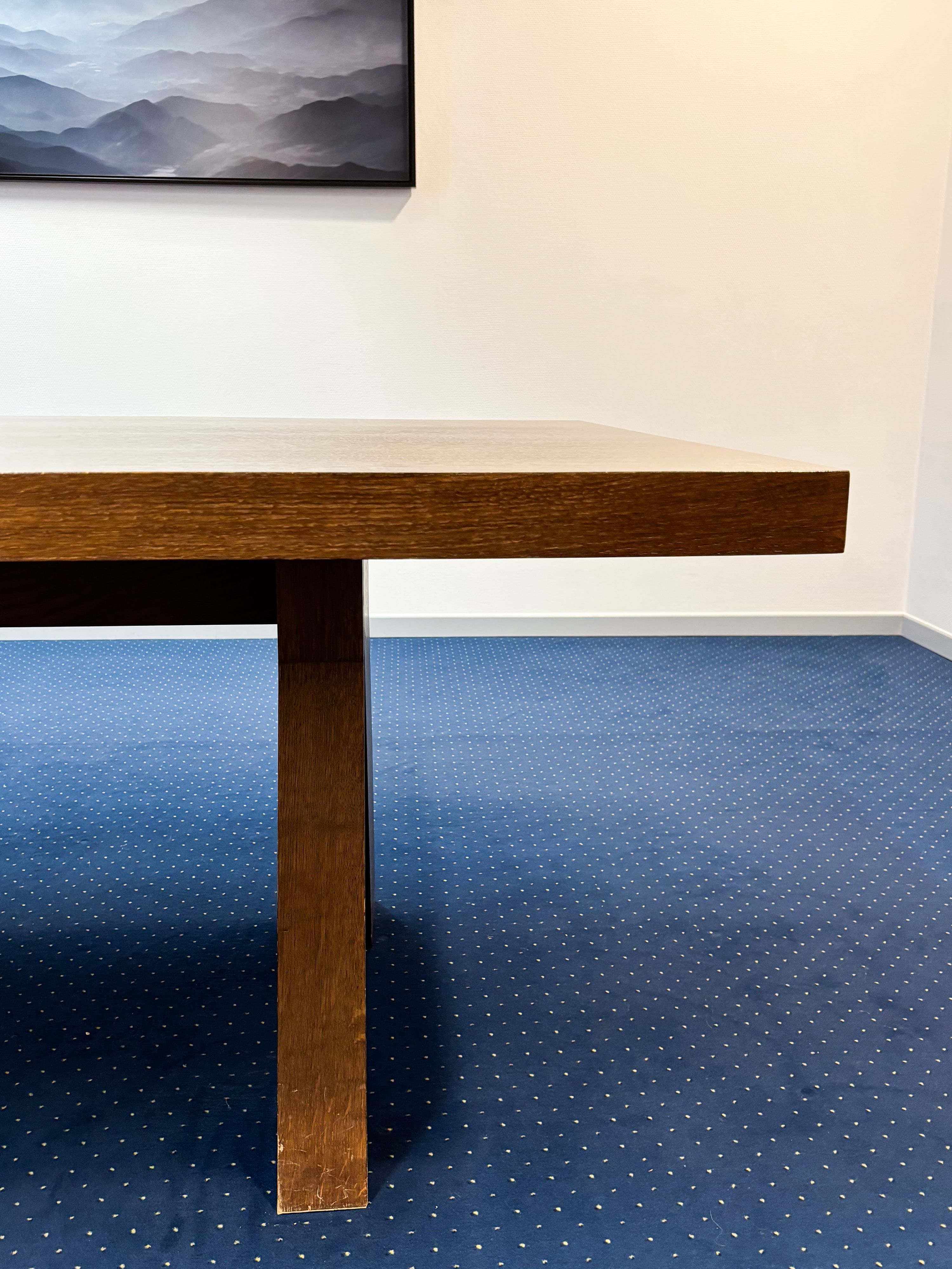 340cm natural Oak Wood Conference Table with Modern Sturdy Base-1