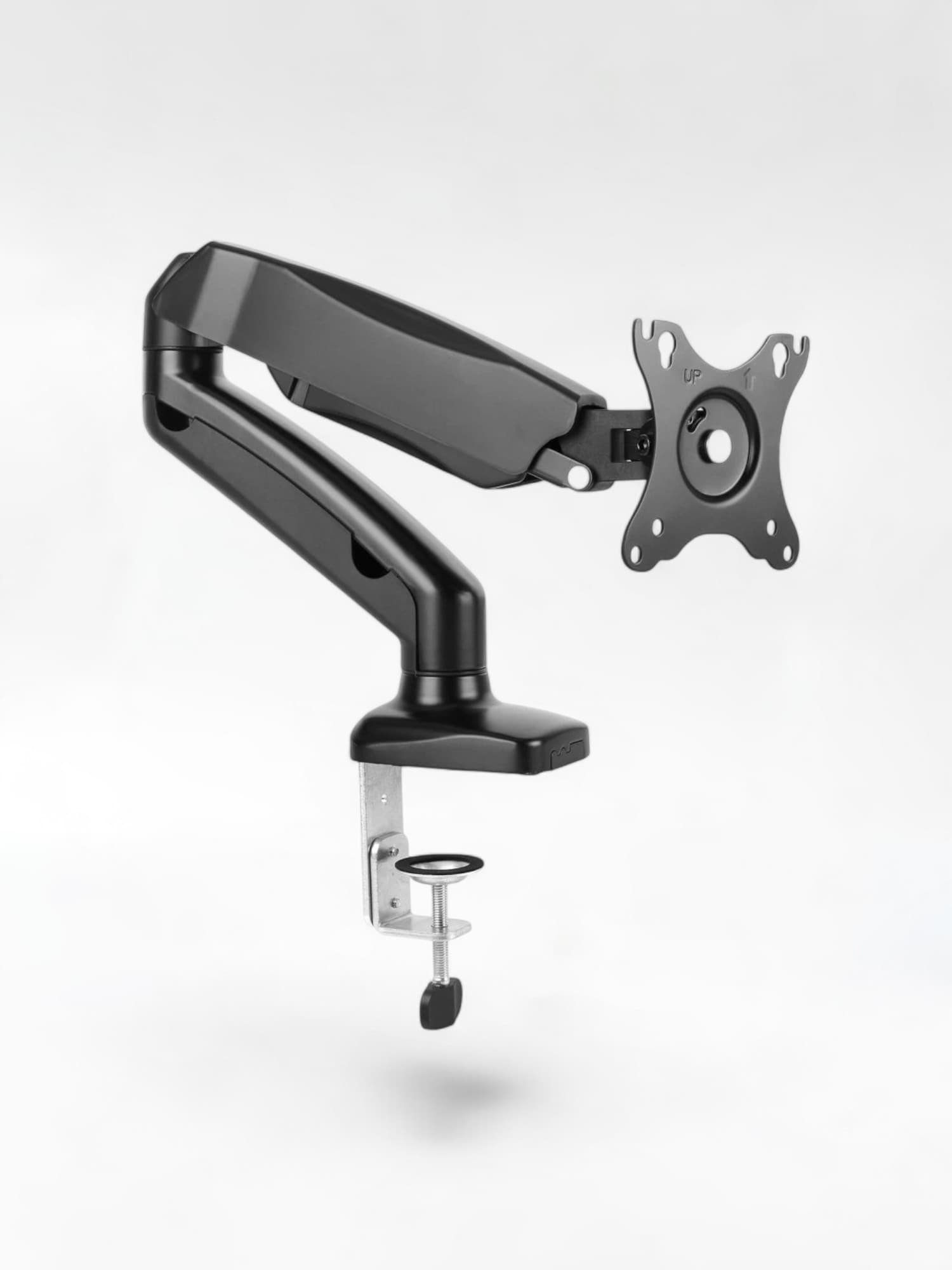 Zwarte metalen enkele monitorarm-0