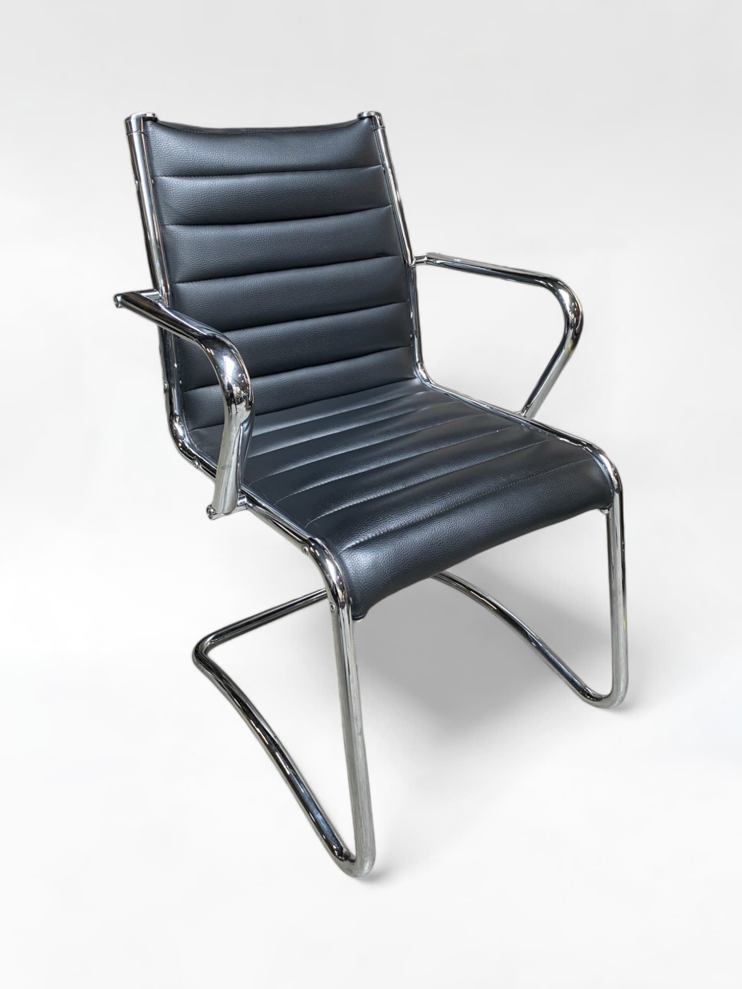 Sitland Black Leather Chair-0