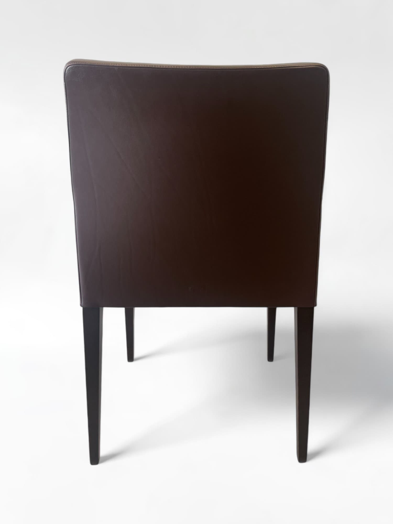 Poltrona Frau - Brown Leather Chair with Armrests-5