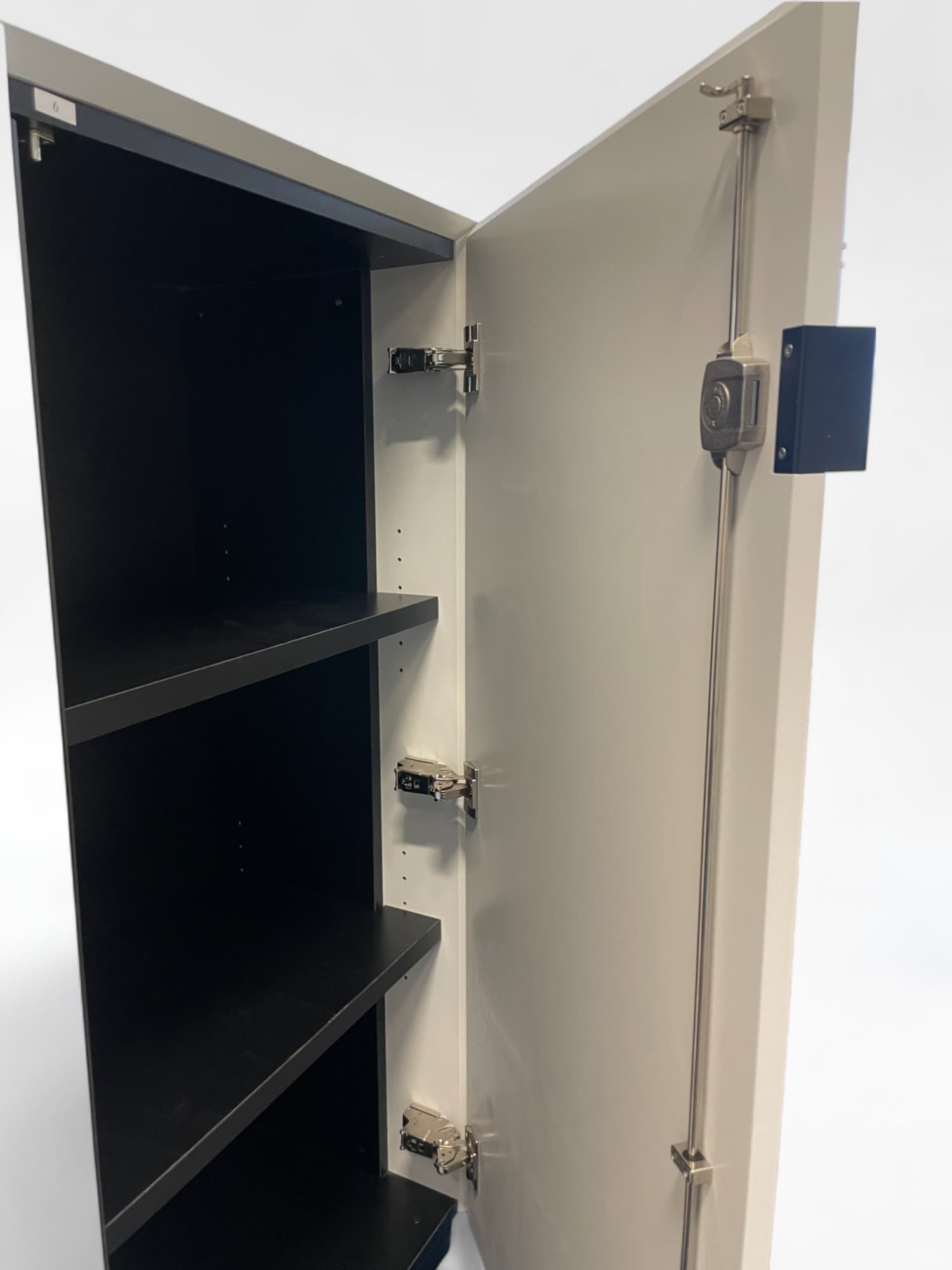 White wooden Storage Cabinet without key-1