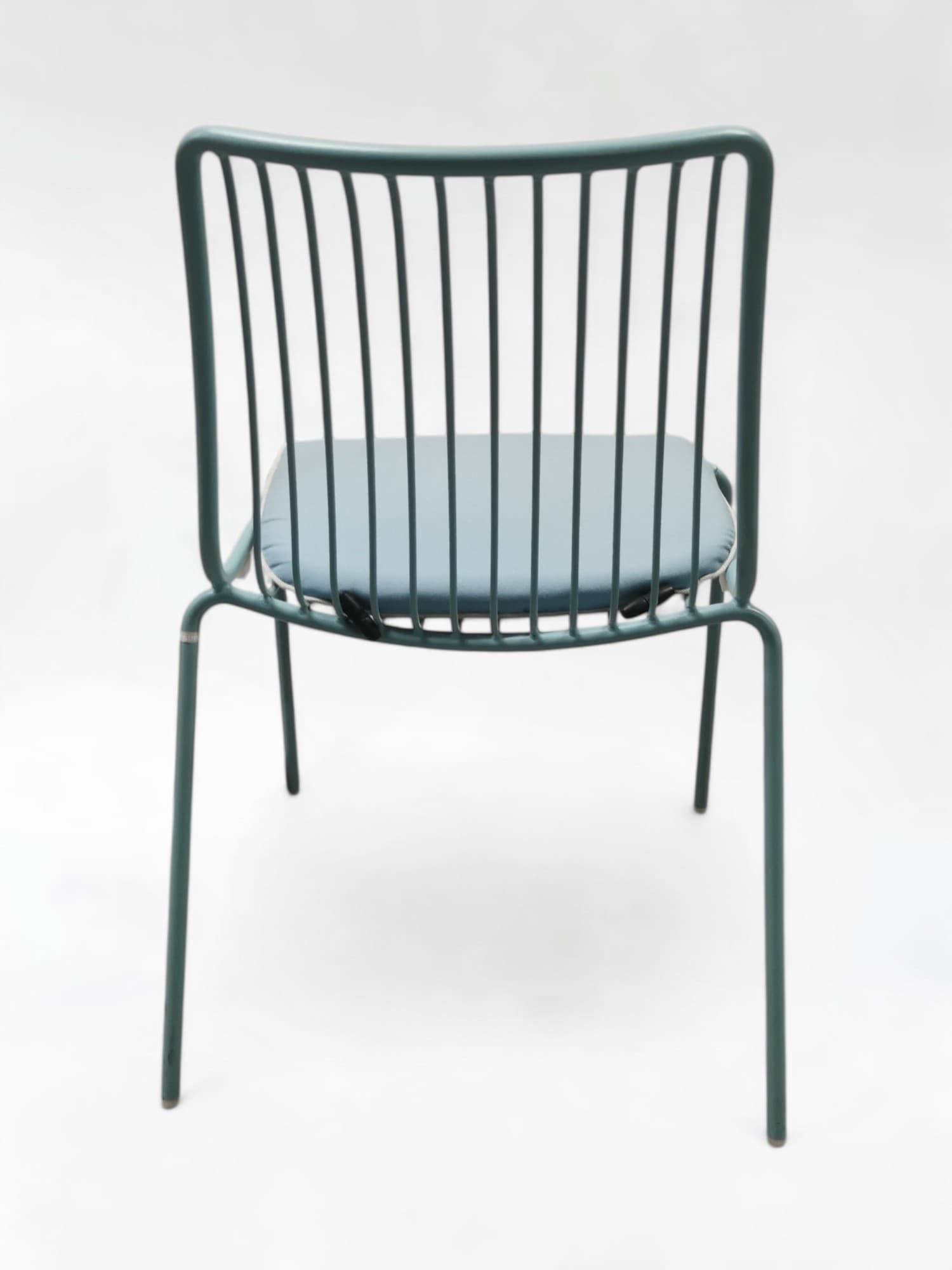 Pedrali Nolita Mint Green Metal Stackable Dining Chair with Cushioned Seat-3