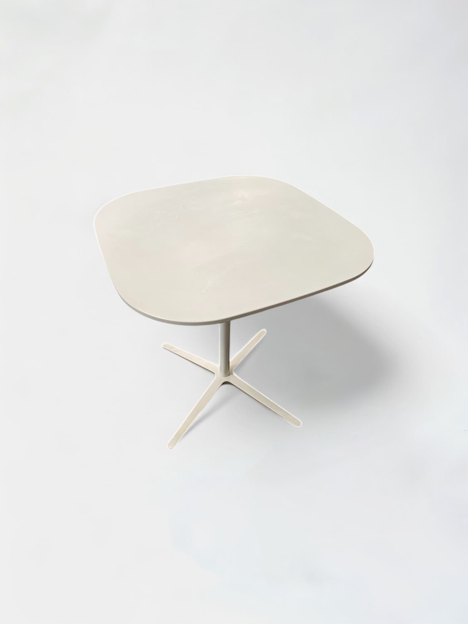 70 cm White Square Table