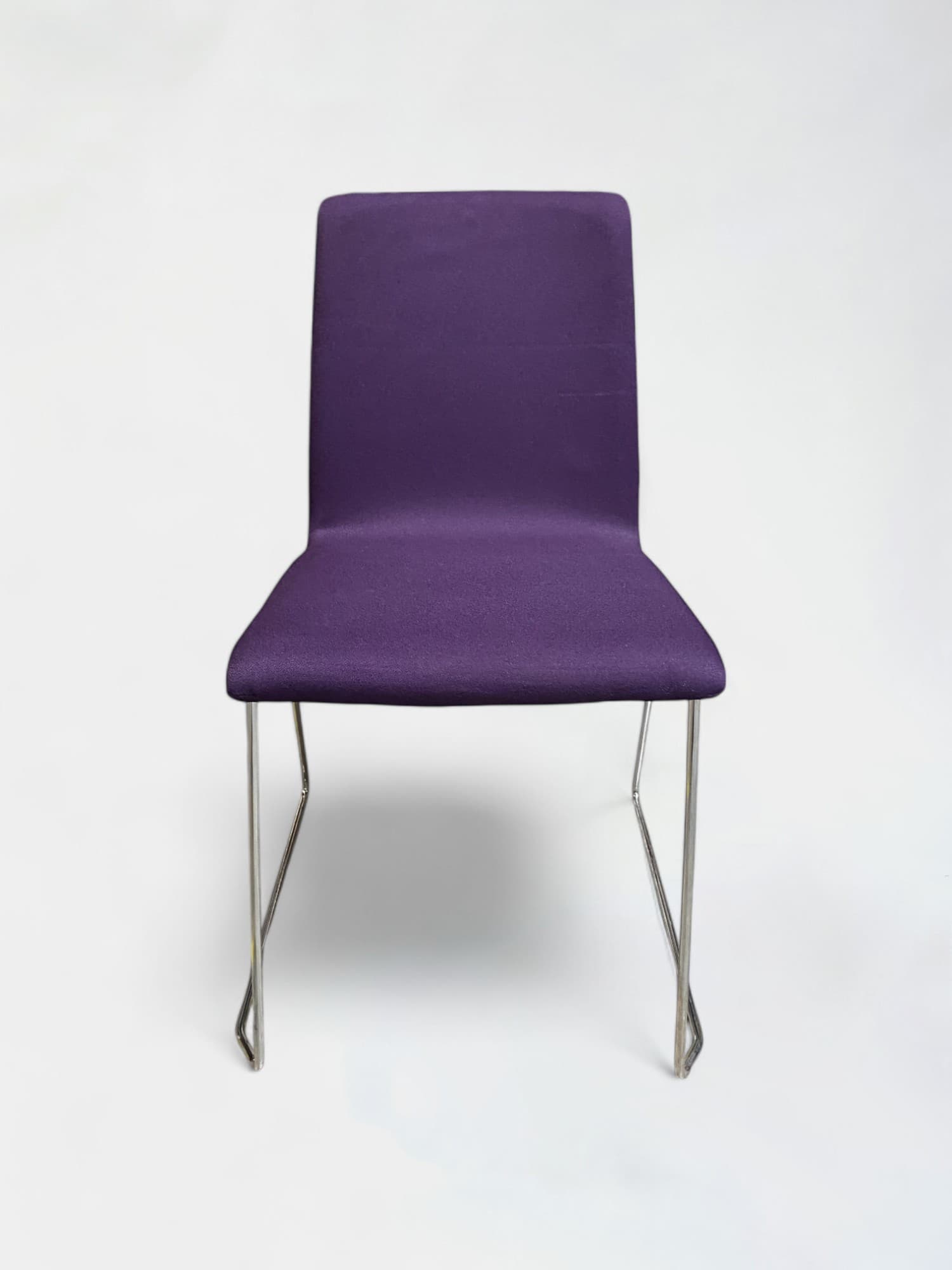 Narbutas Moon stackable purple chair on steel legs-1